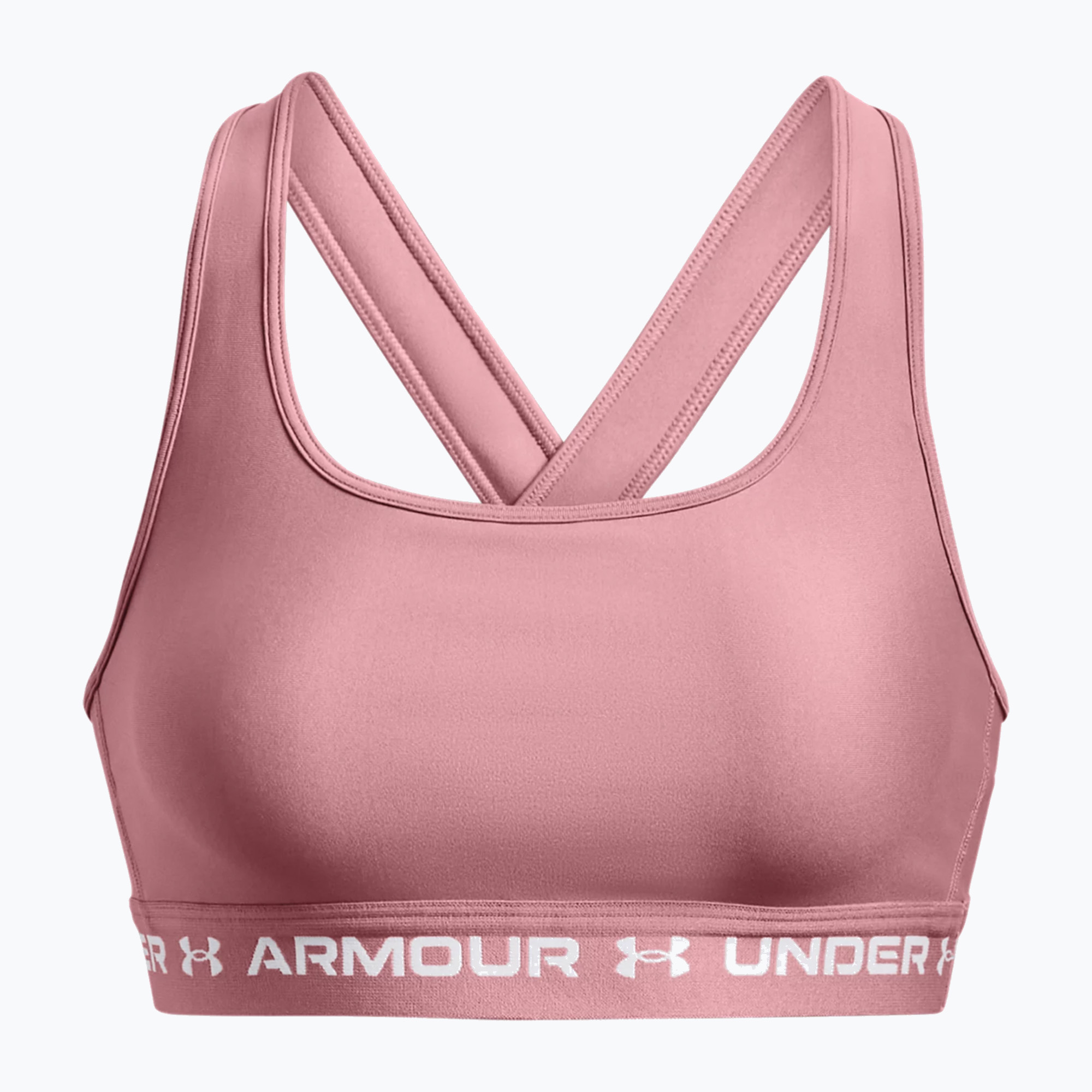 Biustonosz treningowy Under Armour Crossback Mid pink elixir/white | WYSYŁKA W 24H | 30 DNI NA ZWROT