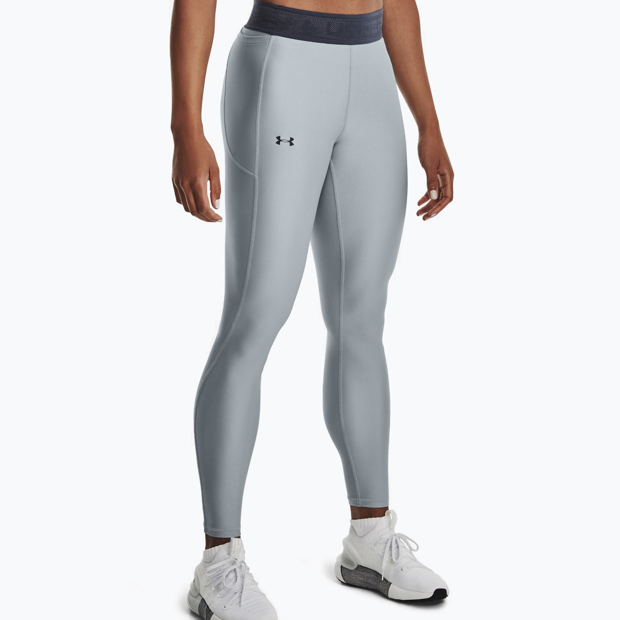 Legginsy treningowe damskie Under Armour Branded WB harbor blue/downpour gray | WYSYŁKA W 24H | 30 DNI NA ZWROT