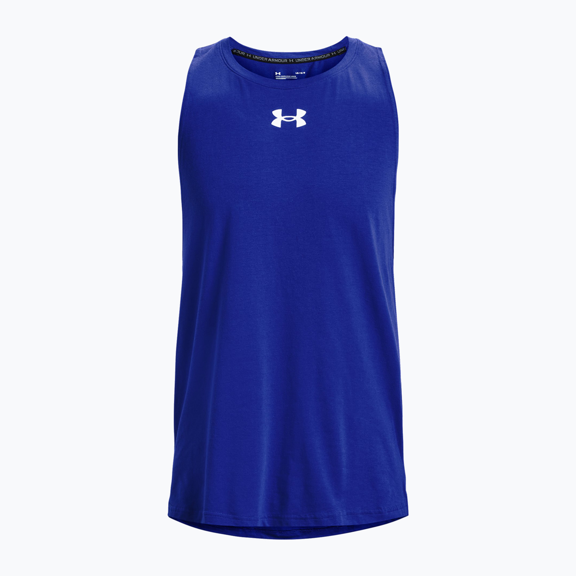 Koszulka koszykarska męska Under Armour Baseline Cotton Tank royal/white | WYSYŁKA W 24H | 30 DNI NA ZWROT