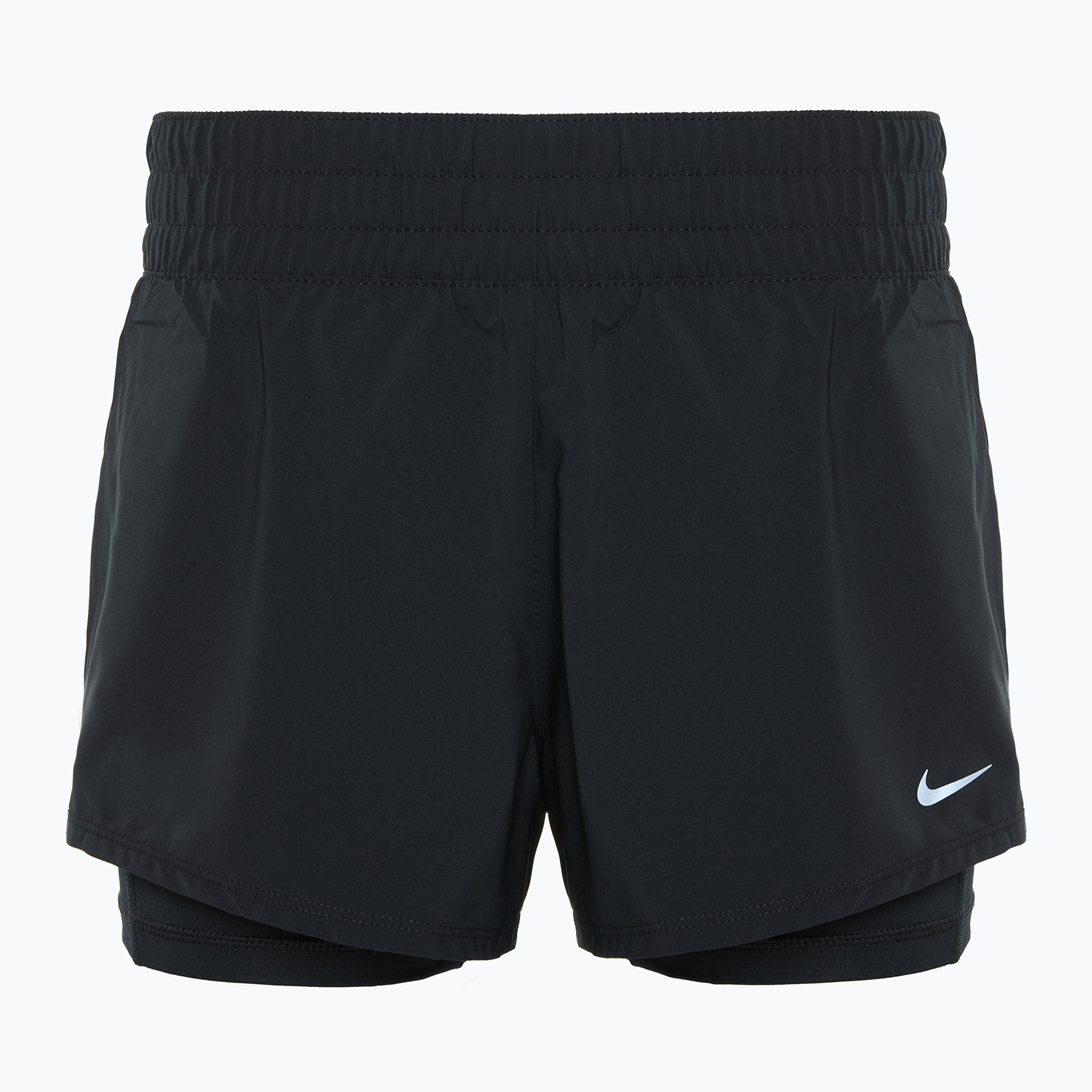 Spodenki do biegania damskie Nike One Dri-FIT 2IN1 black / reflective silver | WYSYŁKA W 24H | 30 DNI NA ZWROT