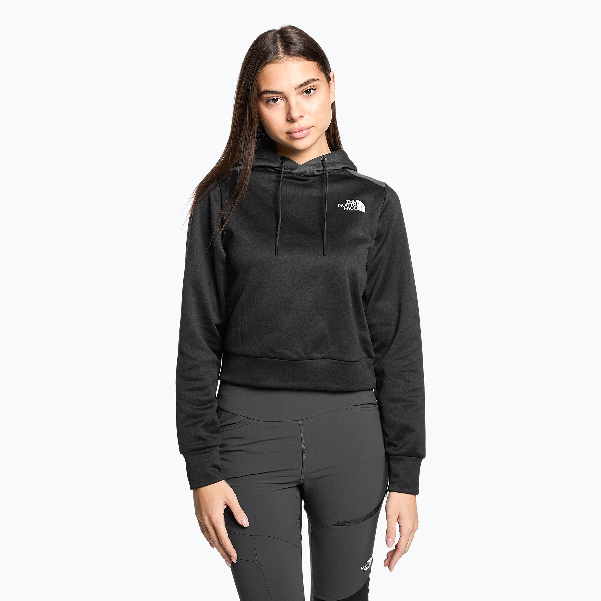 Bluza trekkingowa damska The North Face Reaxion Fleece P/O Hoodie black/asphalt grey | WYSYŁKA W 24H | 30 DNI NA ZWROT