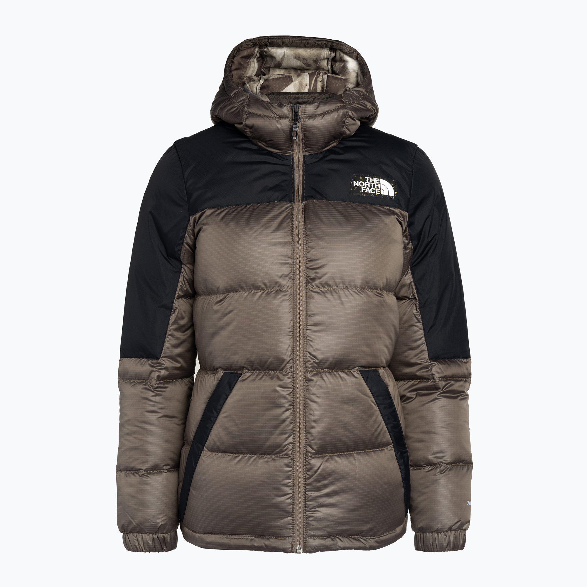 Kurtka puchowa damska The North Face Diablo Recycled Down Hoodie deep taupe/black | WYSYŁKA W 24H | 30 DNI NA ZWROT