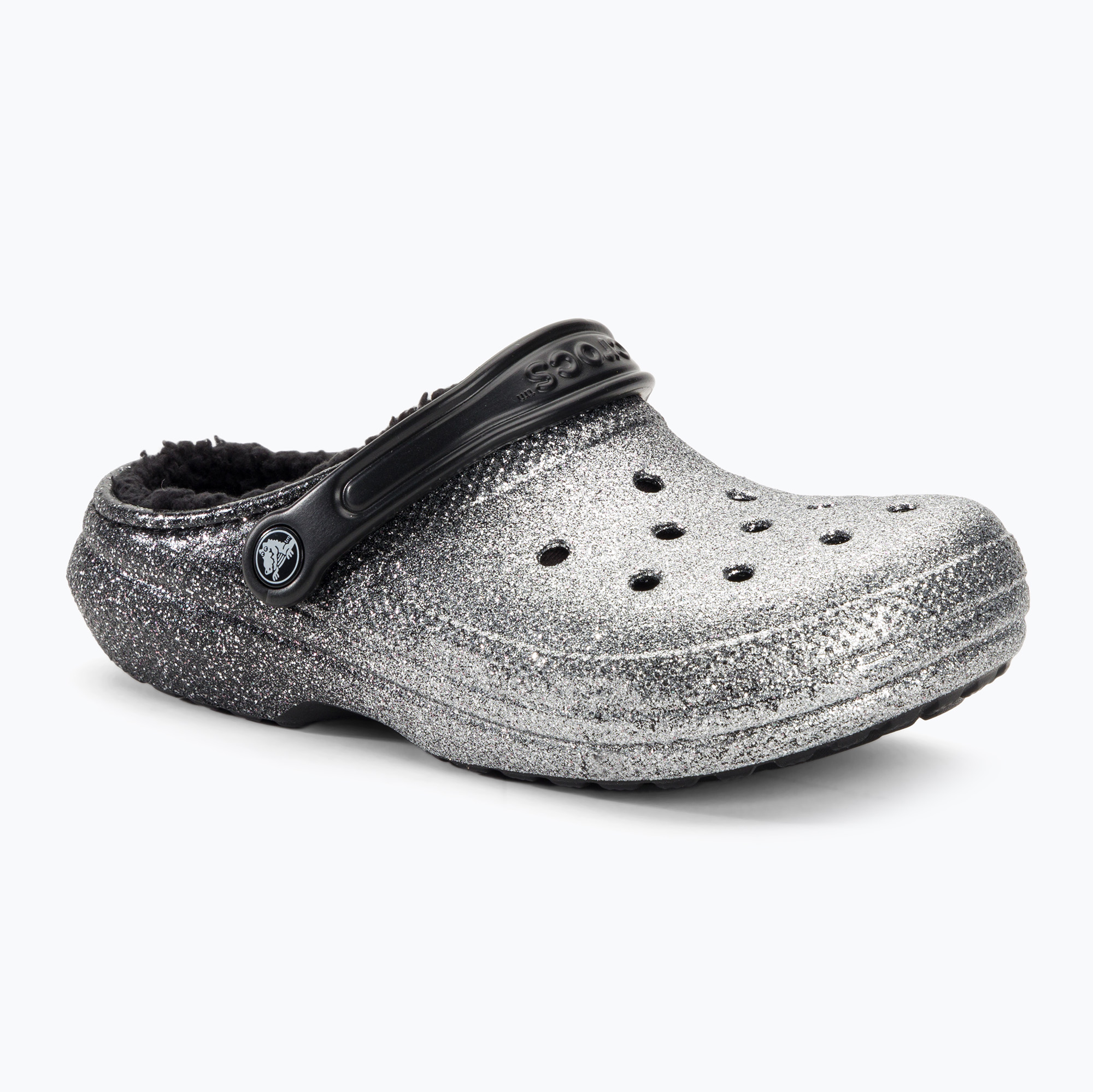 Klapki Crocs Classic Glitter Lined Clog black/silver | WYSYŁKA W 24H | 30 DNI NA ZWROT