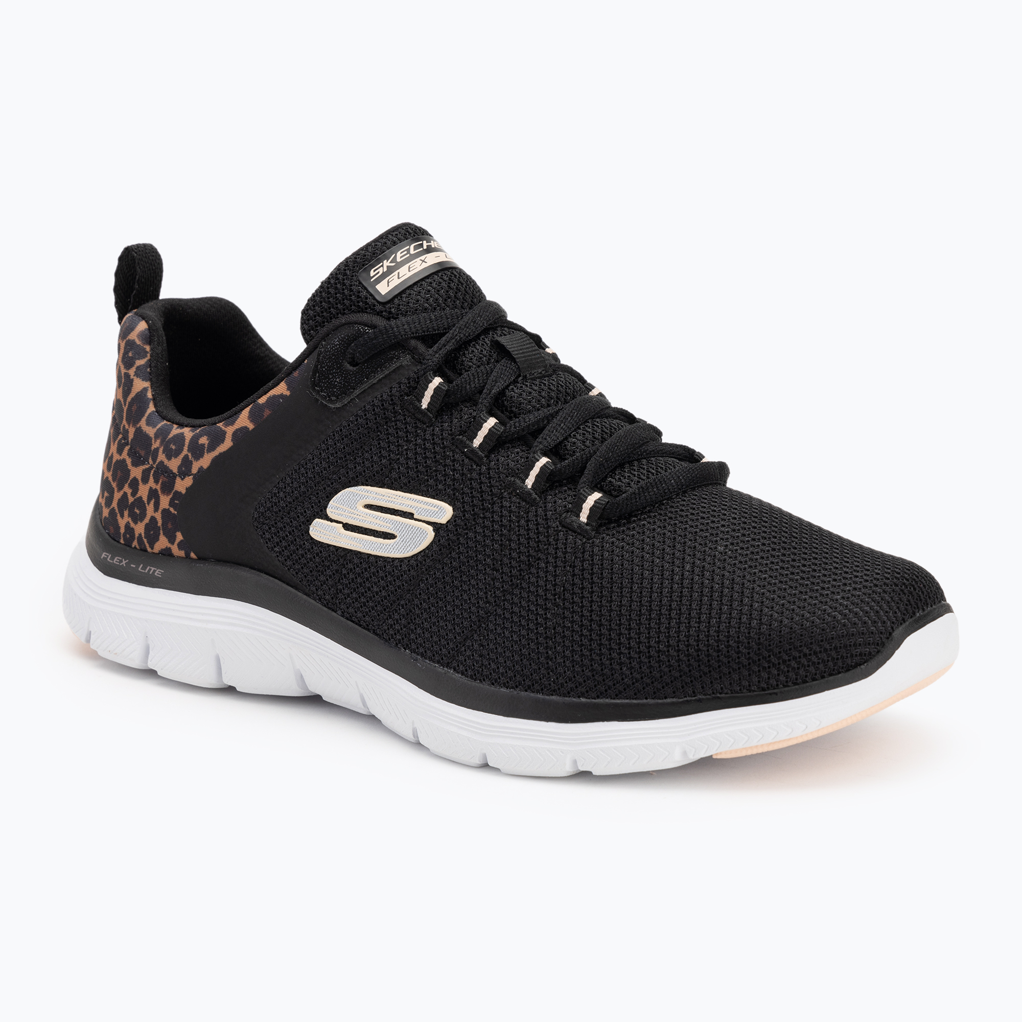 Buty damskie SKECHERS Flex Appeal 4.0 Wild Ballad black/leopard 