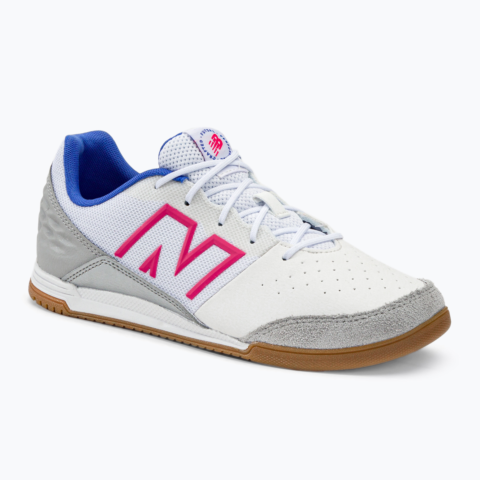 Фото - Футбольні бутси New Balance Buty piłkarskie dziecięce  Audazo V6 Command JNR IN white | WYS 