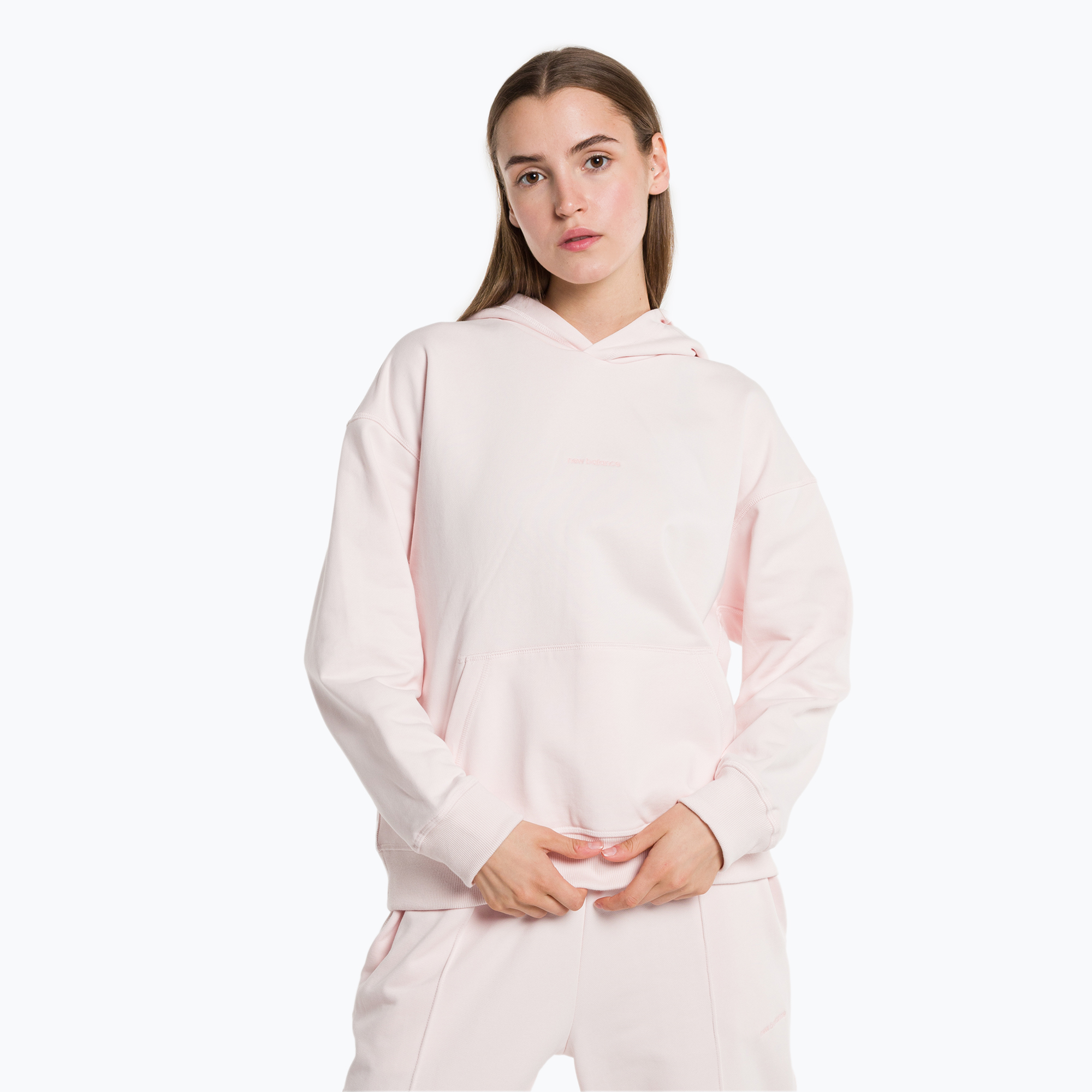 Bluza damska New Balance Athletics Nature State French Terry Hoodie washed pink | WYSYŁKA W 24H | 30 DNI NA ZWROT