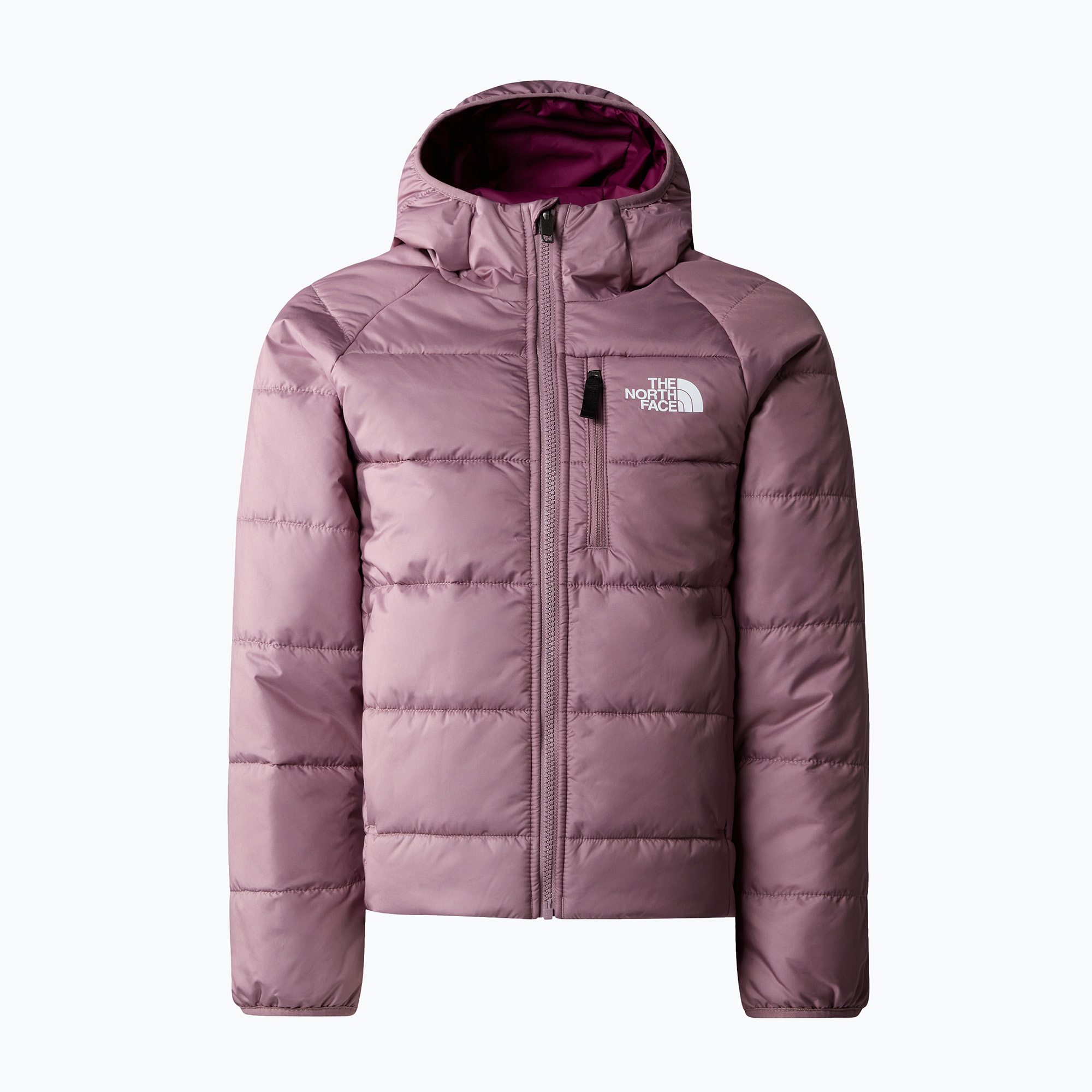 Kurtka zimowa dziecięca The North Face Reversible Perrito fawn grey/boysenberry | WYSYŁKA W 24H | 30 DNI NA ZWROT