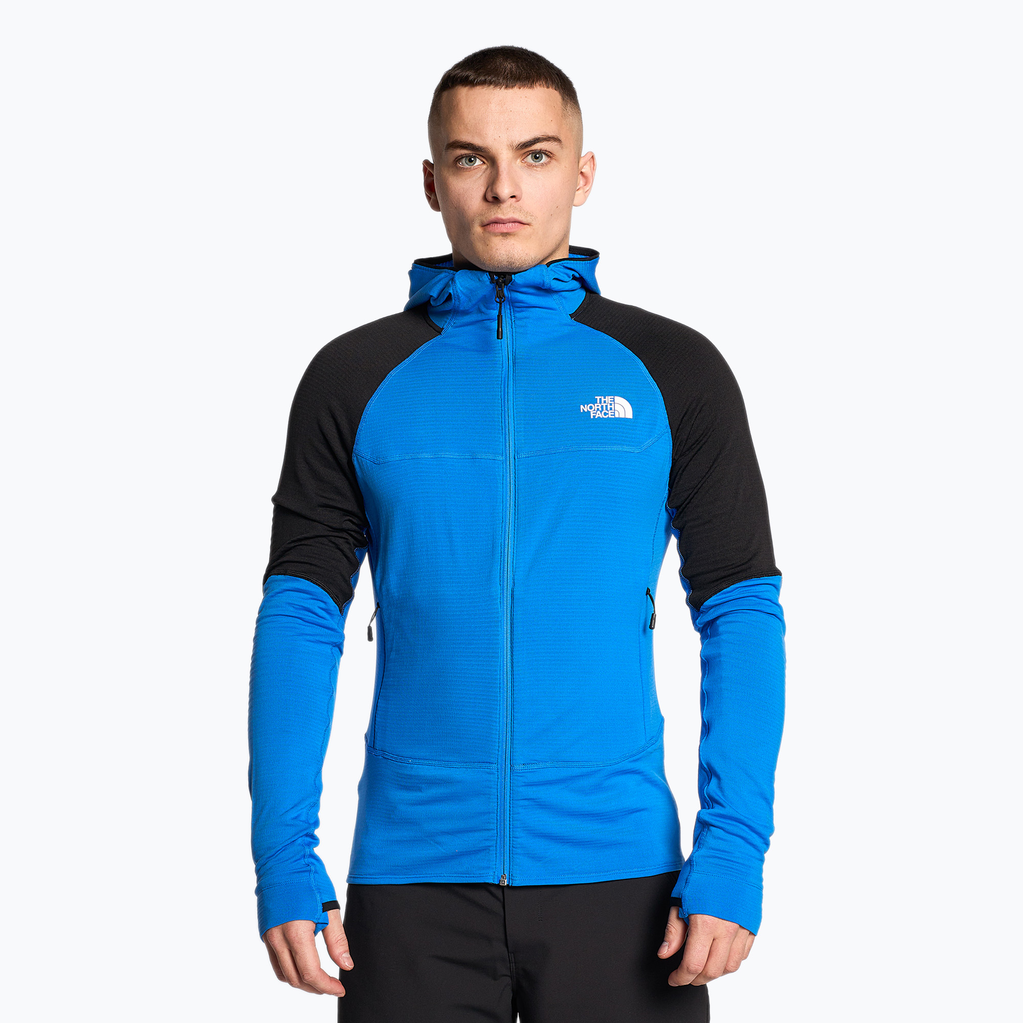 Bluza męska The North Face Bolt Polartec Hoodie optic blue/black | WYSYŁKA W 24H | 30 DNI NA ZWROT