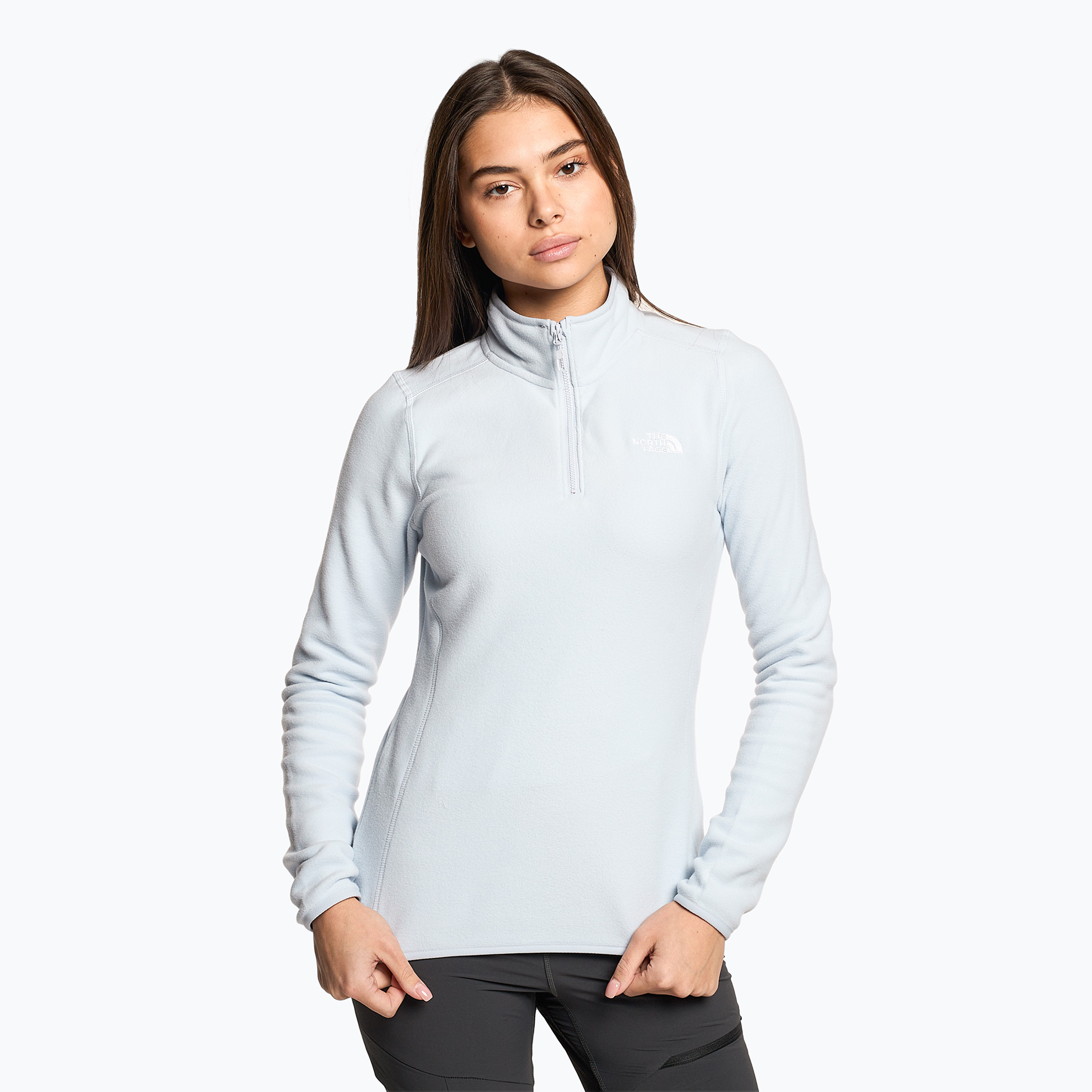 Bluza damska The North Face 100 Glacier 1/4 Zip dusty periwinkle | WYSYŁKA W 24H | 30 DNI NA ZWROT