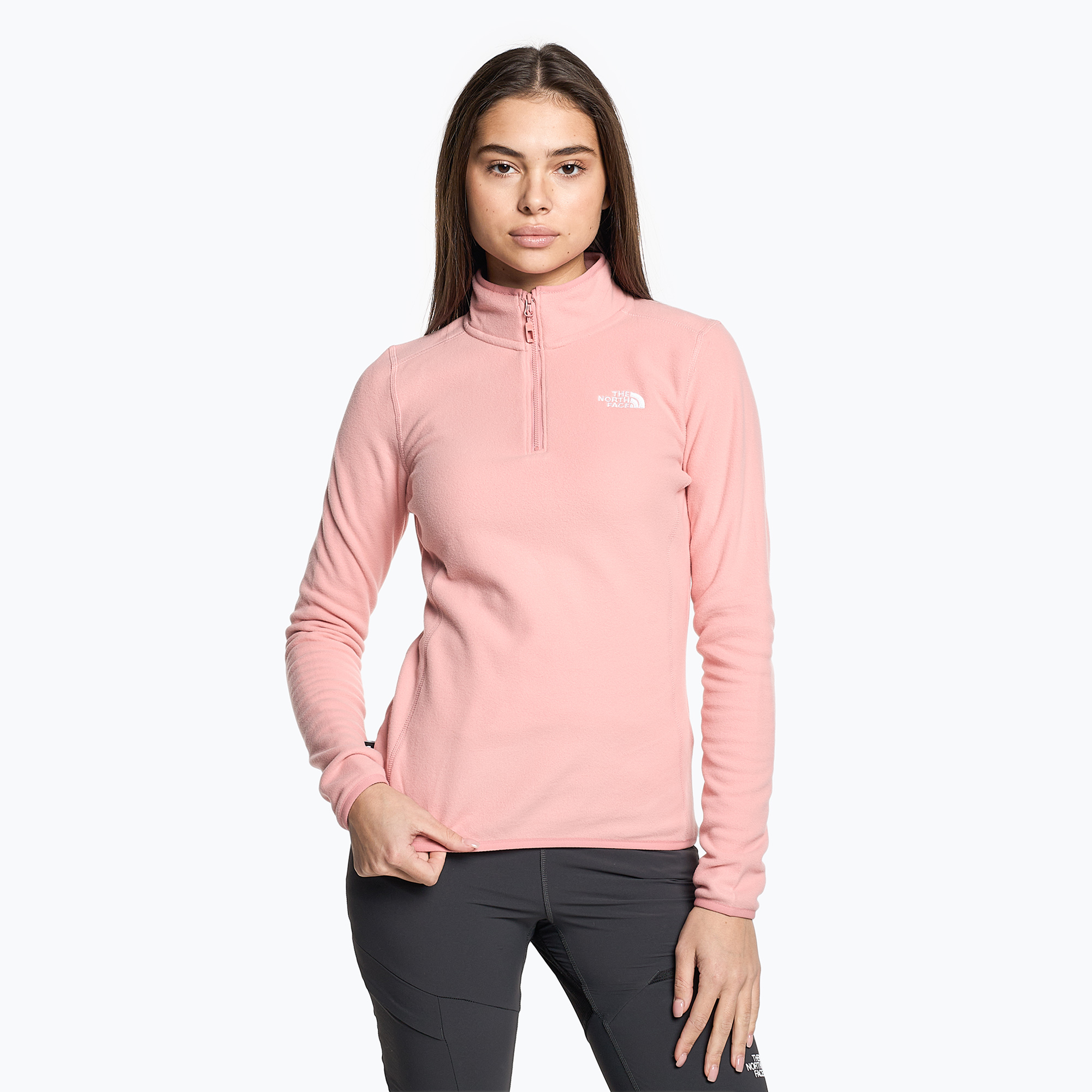 Bluza polarowa damska The North Face 100 Glacier 1/4 Zip shady rose | WYSYŁKA W 24H | 30 DNI NA ZWROT