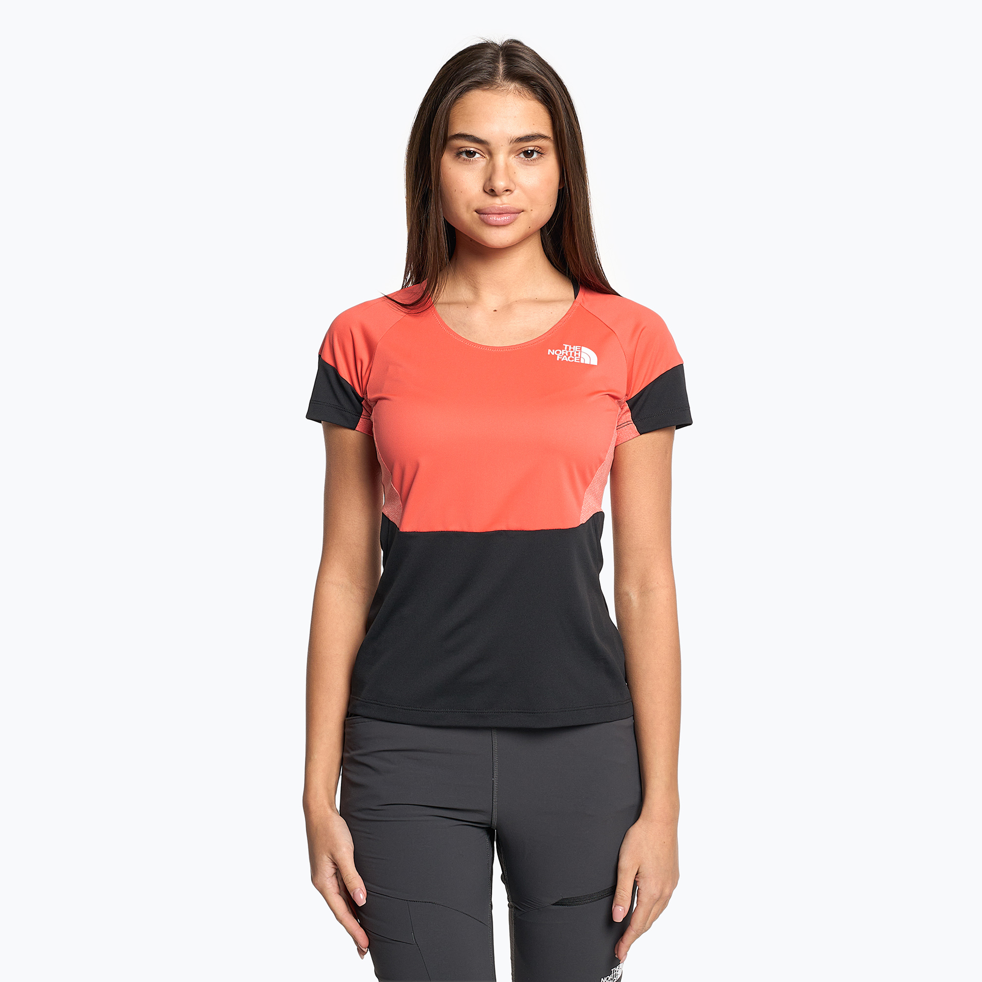 Koszulka trekkingowa damska The North Face Bolt Tech radiant orange/black | WYSYŁKA W 24H | 30 DNI NA ZWROT