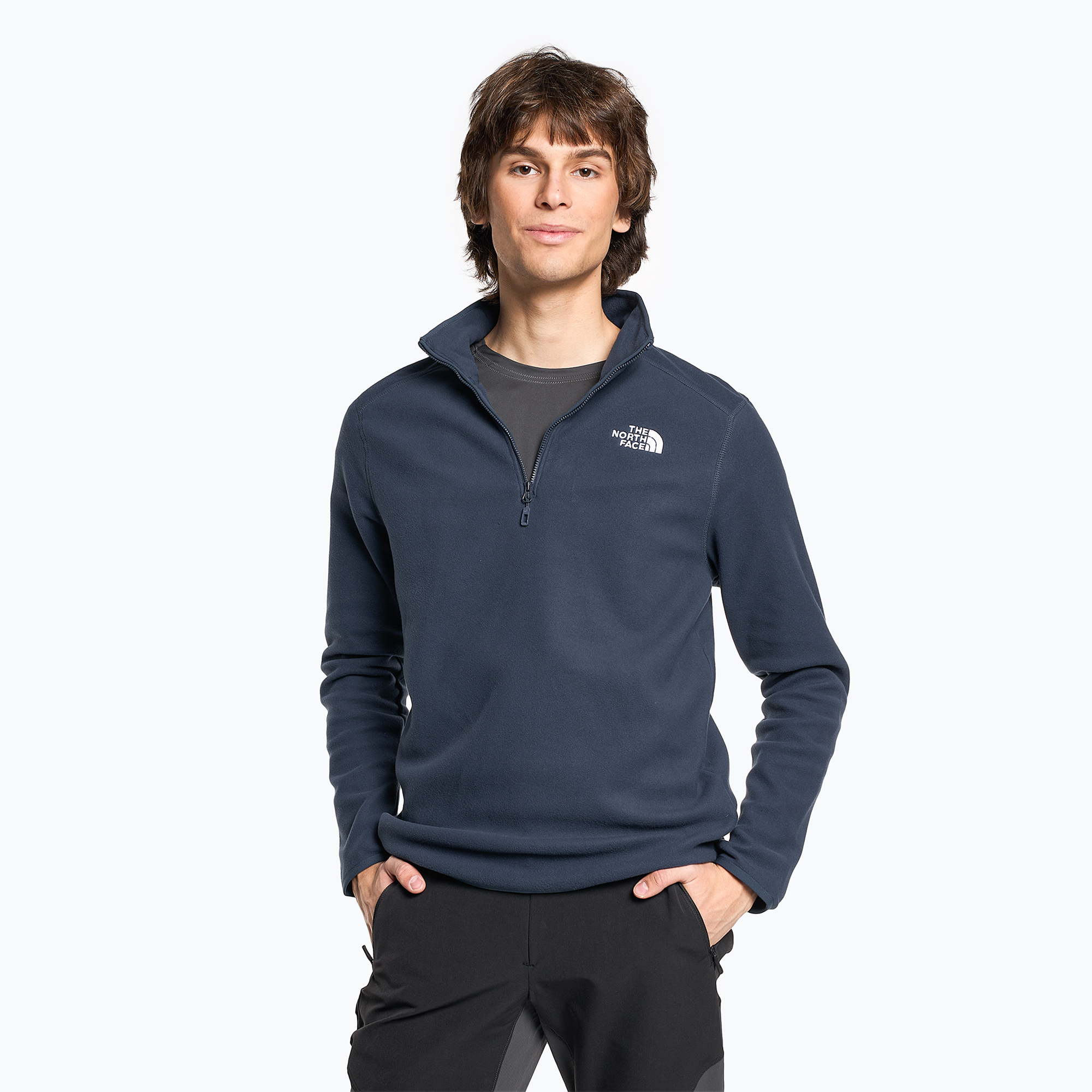 Bluza trekkingowa męska The North Face 100 Glacier 1/4 Zip summit navy | WYSYŁKA W 24H | 30 DNI NA ZWROT