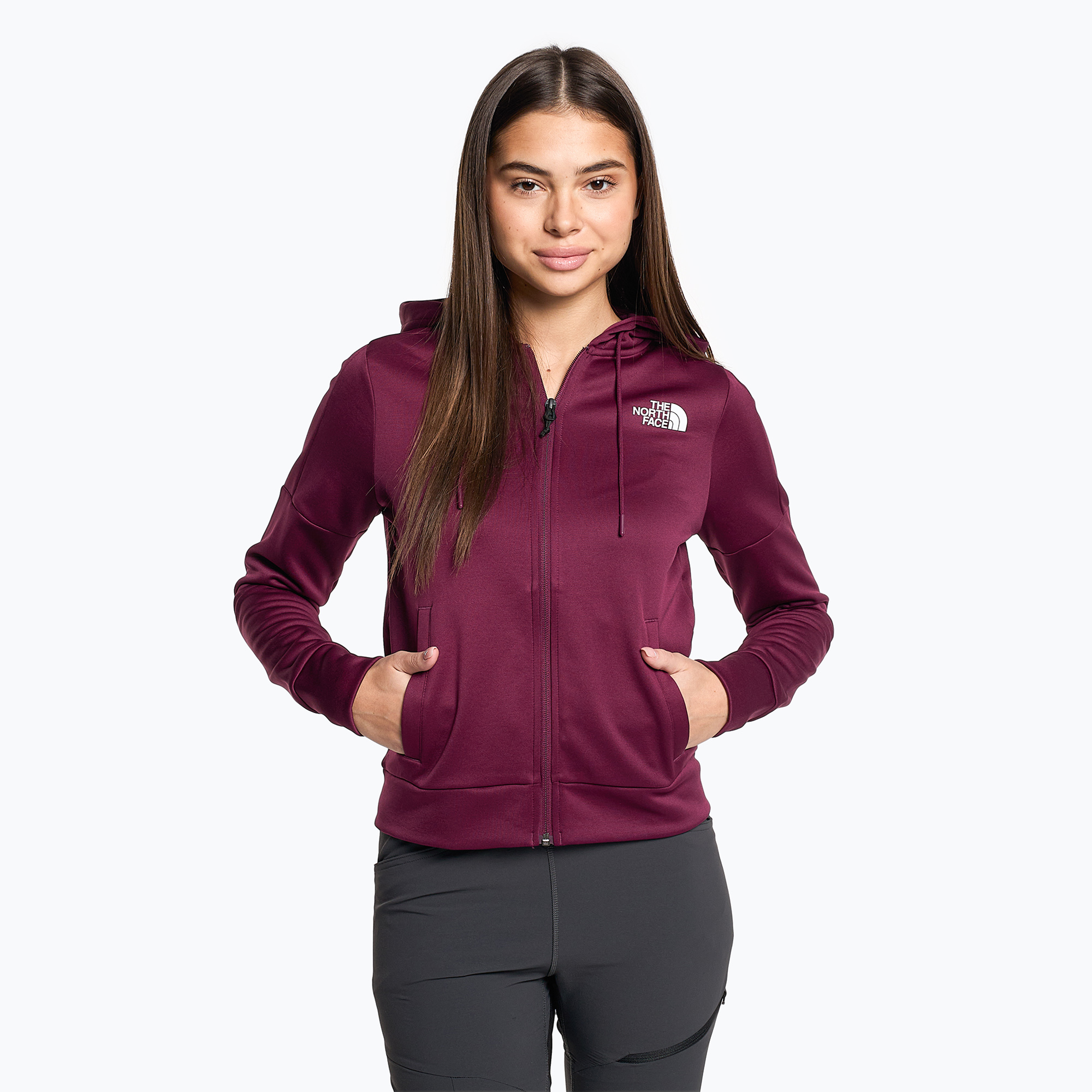 Bluza trekkingowa damska The North Face Reaxion Fleece F/Z Hoodie boysenberry | WYSYŁKA W 24H | 30 DNI NA ZWROT