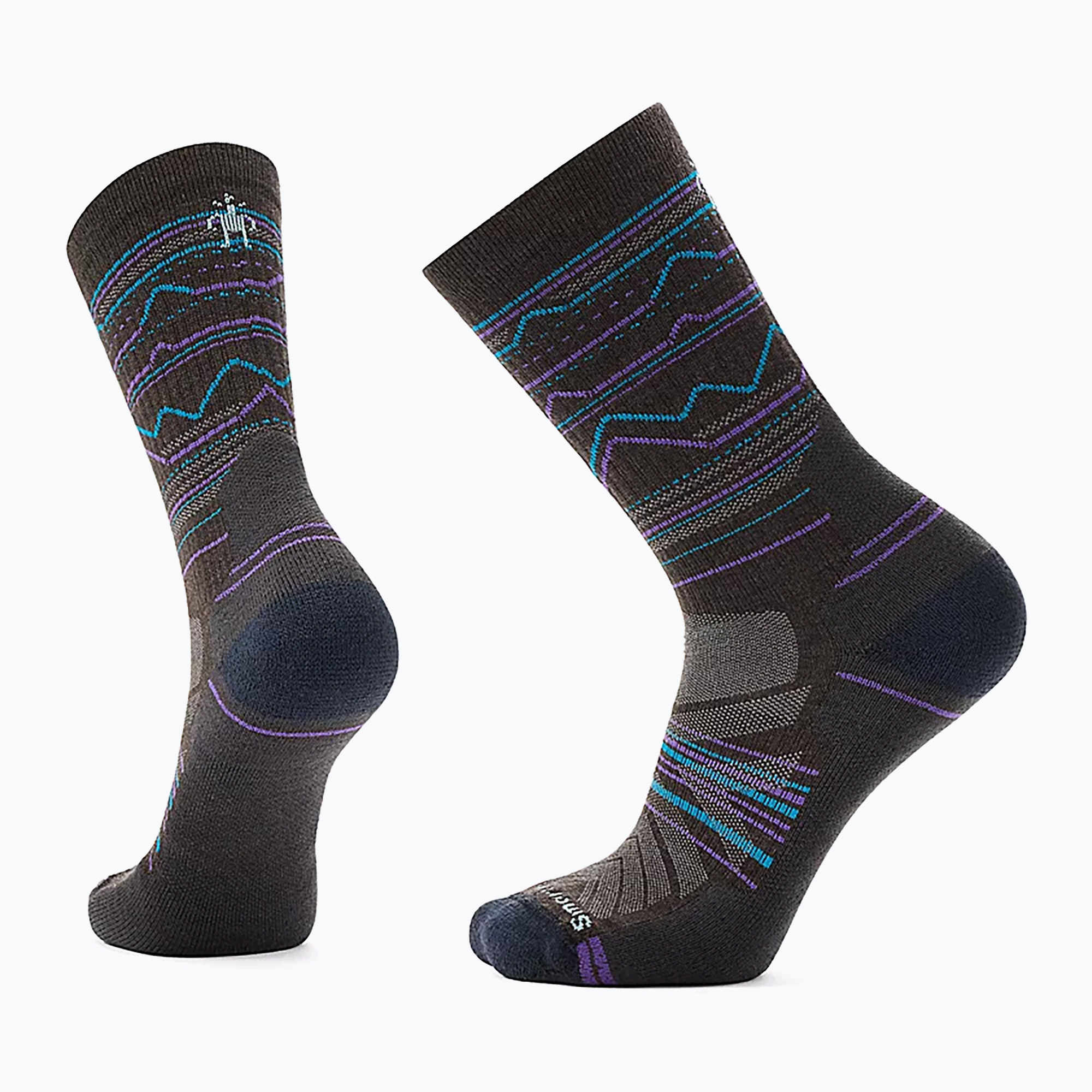 Skarpety trekkingowe damskie Smartwool Hike Light Cushion Mountain Range Pattern Crew chestnut | WYSYŁKA W 24H | 30 DNI NA ZWROT
