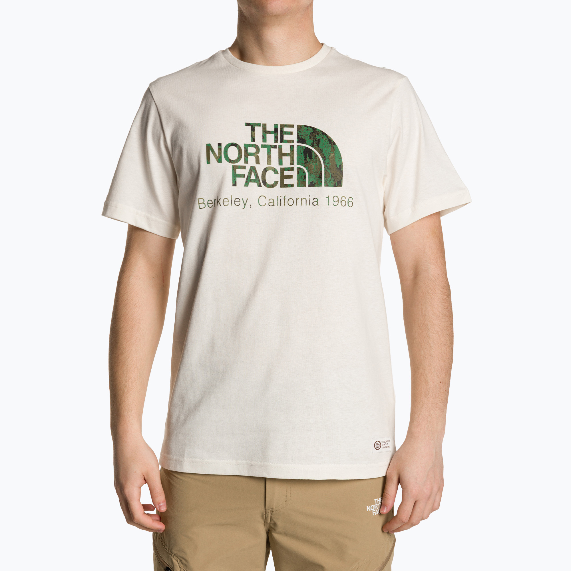 Koszulka męska The North Face Berkeley California white dune/optic emeral | WYSYŁKA W 24H | 30 DNI NA ZWROT