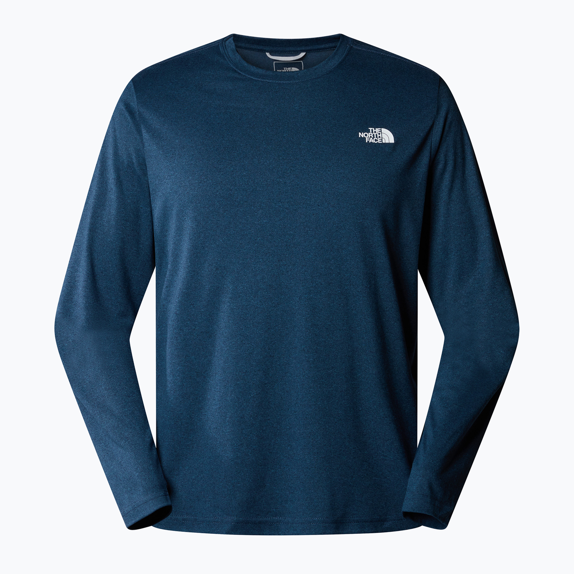 Longsleeve treningowy męski The North Face Reaxion Amp Crew shady blue dark heather | WYSYŁKA W 24H | 30 DNI NA ZWROT