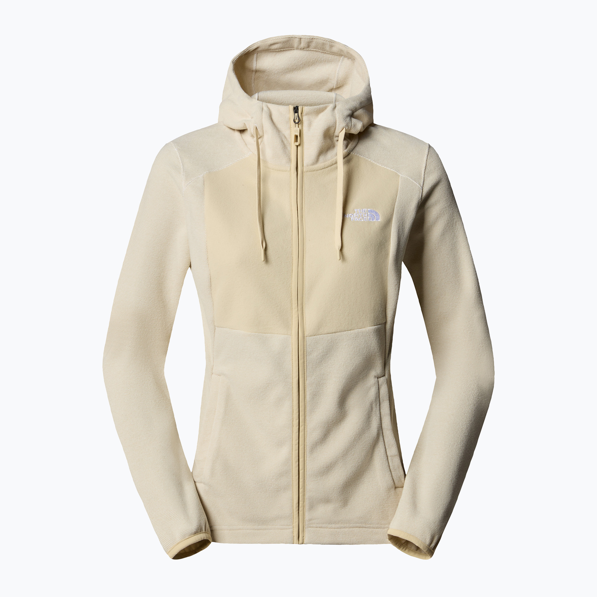 Bluza trekkingowa damska The North Face Homesafe Full Zip white dune/gravel strip | WYSYŁKA W 24H | 30 DNI NA ZWROT