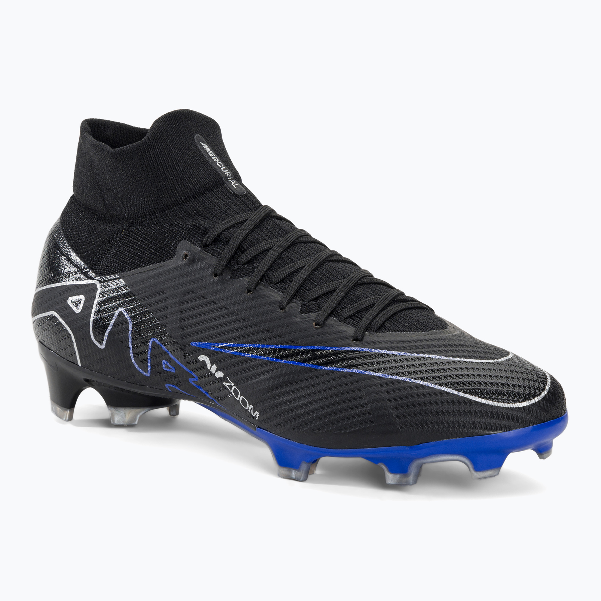 Buty piłkarskie męskie Nike Zoom Mercurial Superfly 9 Pro FG black/chrome/ hyper royal | WYSYŁKA W 24H | 30 DNI NA ZWROT