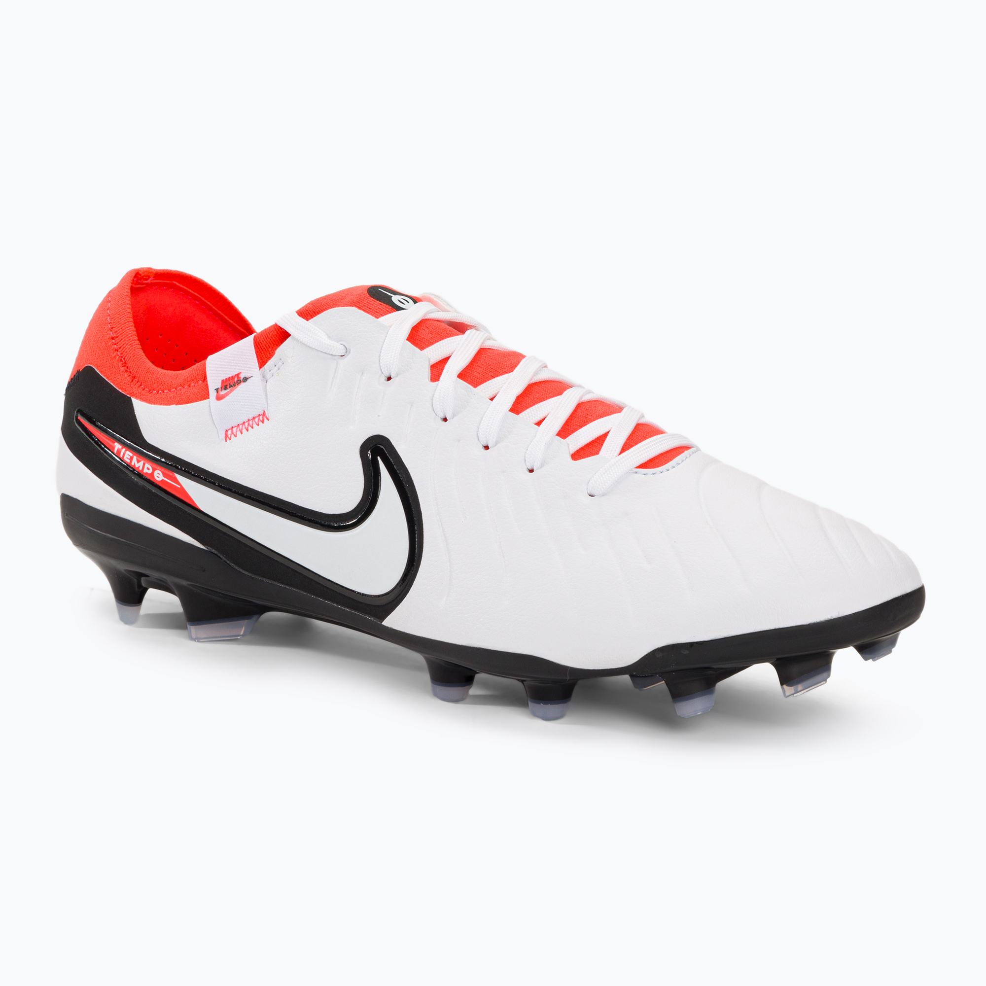 Buty do piłki do nożnej Nike Tiempo Legend 10 Pro FG white/black/bright crimson | WYSYŁKA W 24H | 30 DNI NA ZWROT