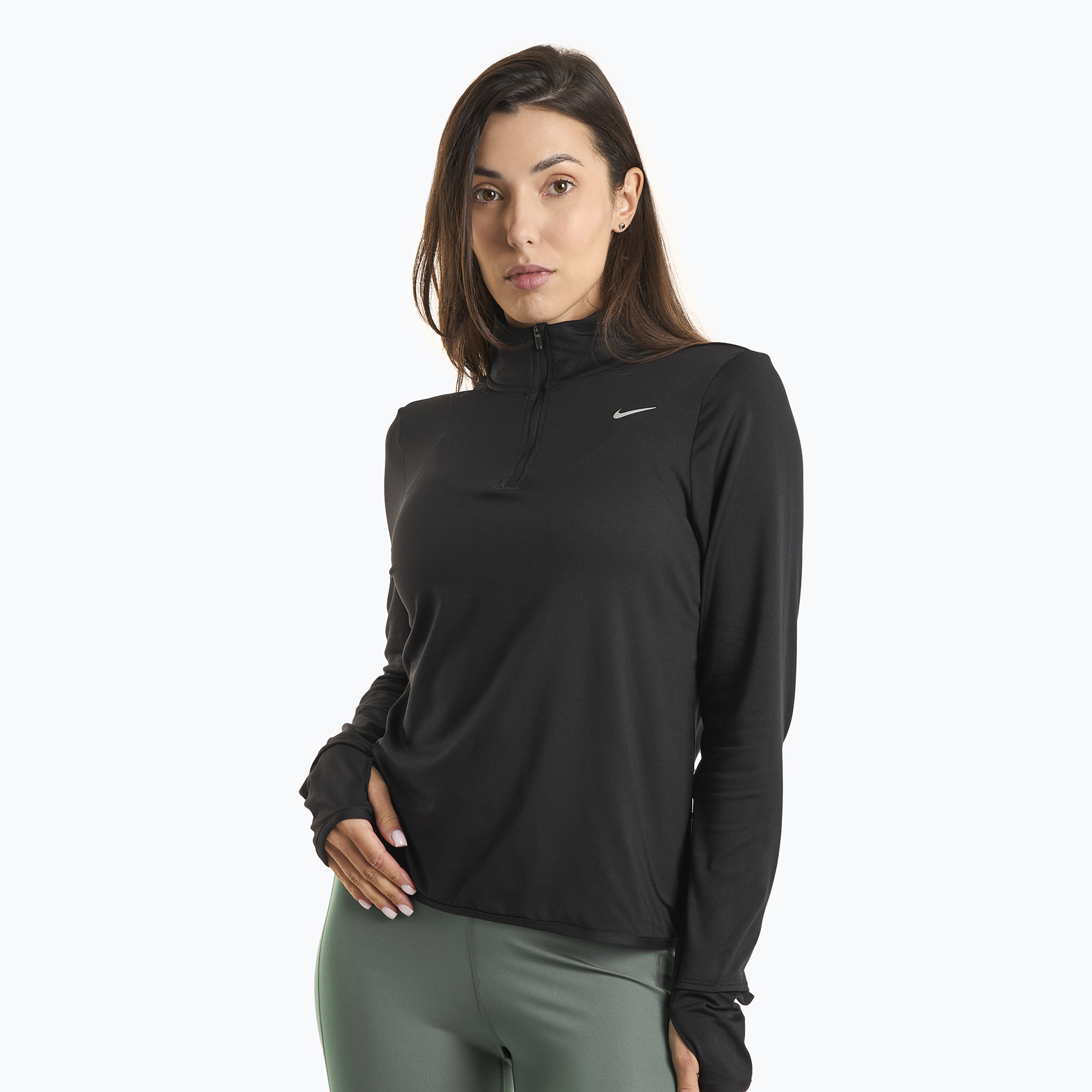 Longsleeve do biegania damski Nike Swift Element UV 1/4-Zip black | WYSYŁKA W 24H | 30 DNI NA ZWROT