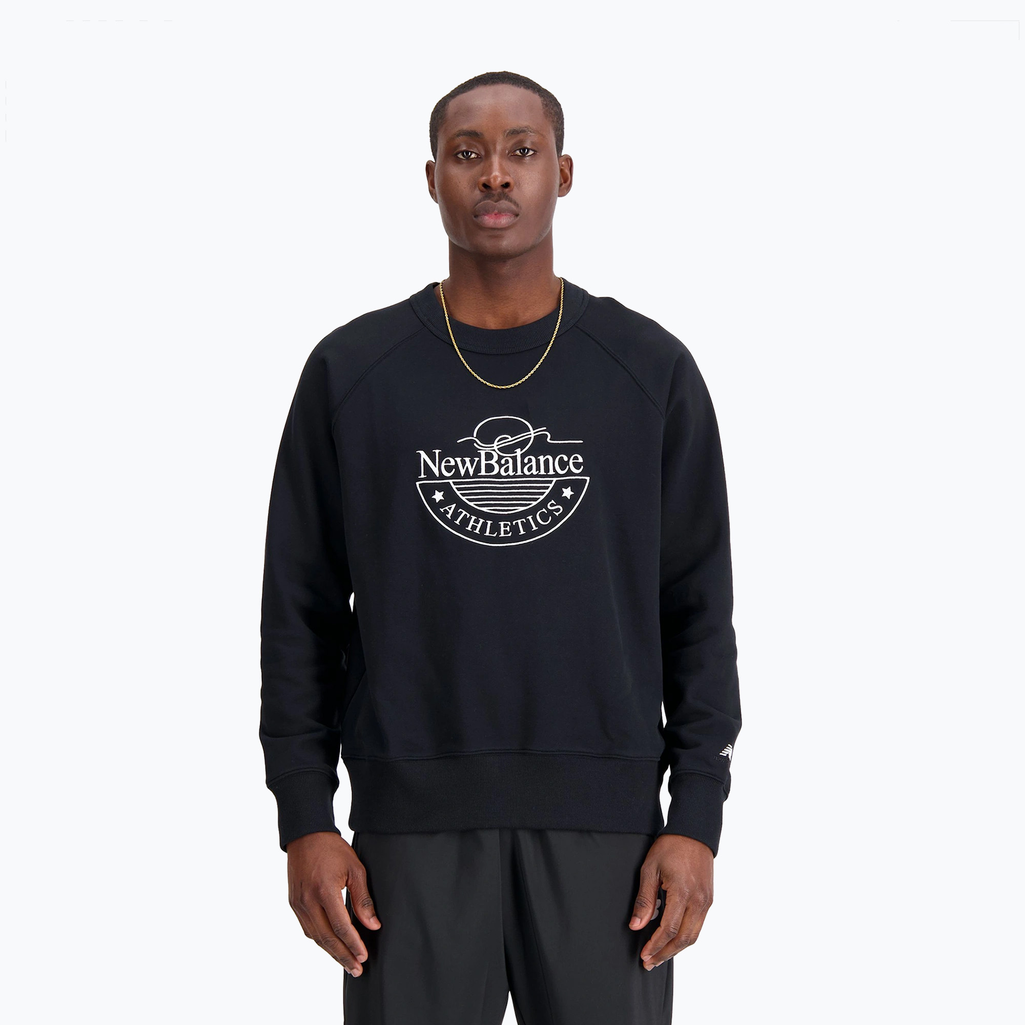 Bluza męska New Balance Athletics Graphic Crew black | WYSYŁKA W 24H | 30 DNI NA ZWROT