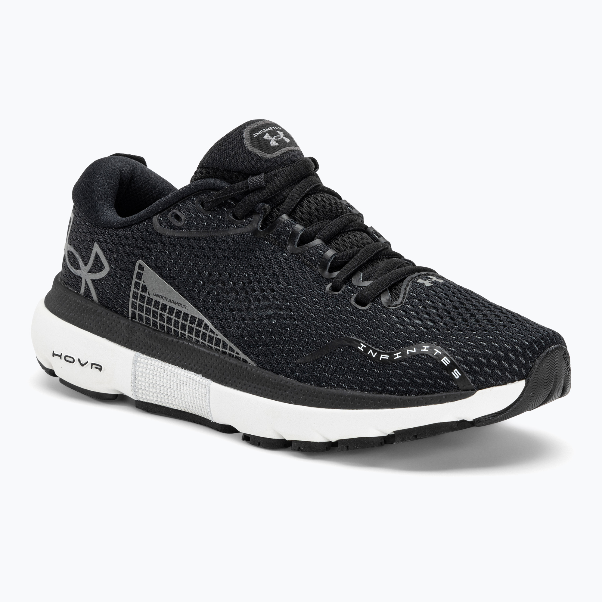 Buty do biegania damskie Under Armour W Hovr Infinite 5 black/white/metallic gun metal | WYSYŁKA W 24H | 30 DNI NA ZWROT