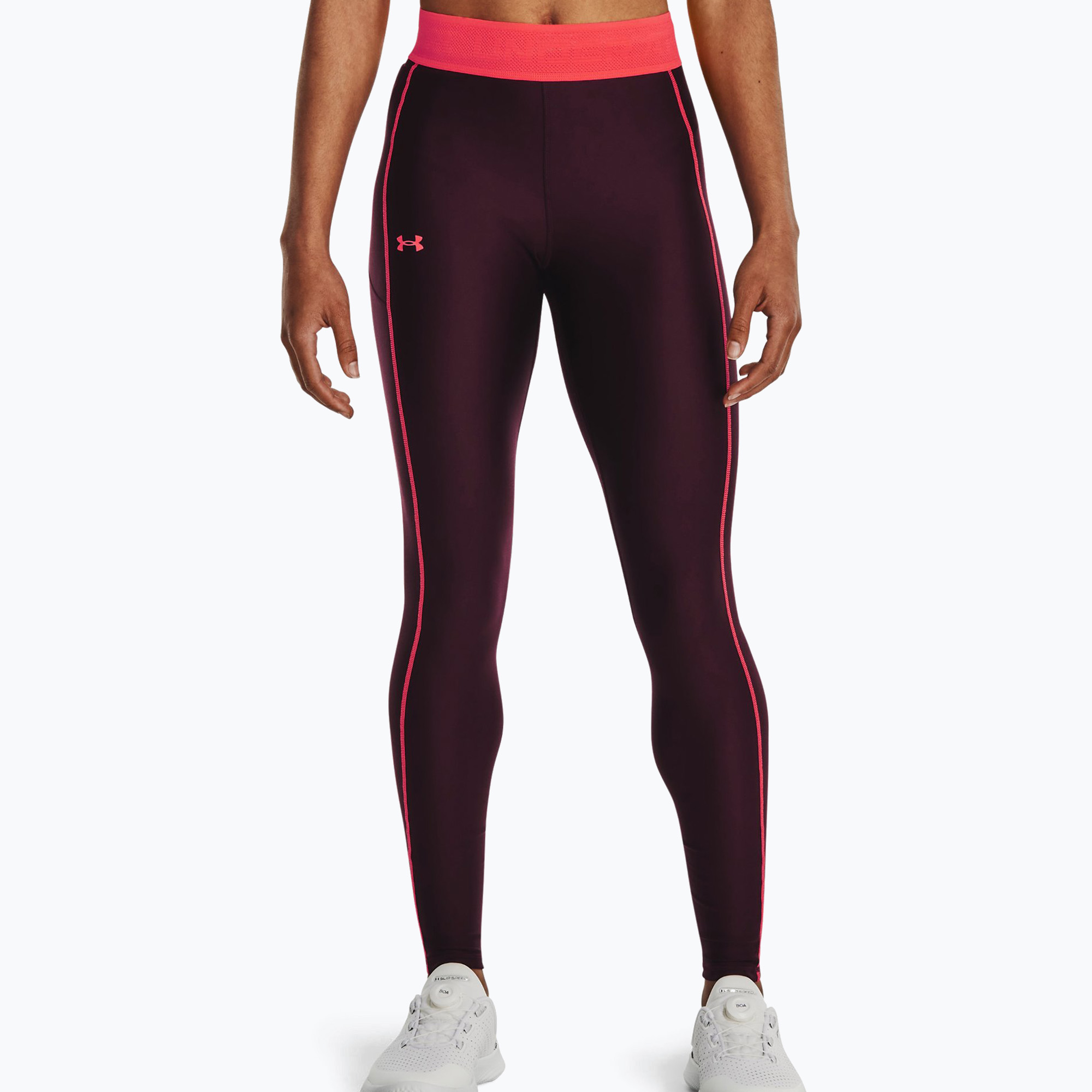 Legginsy treningowe damskie Under Armour Branded WB dark maroon/beta | WYSYŁKA W 24H | 30 DNI NA ZWROT