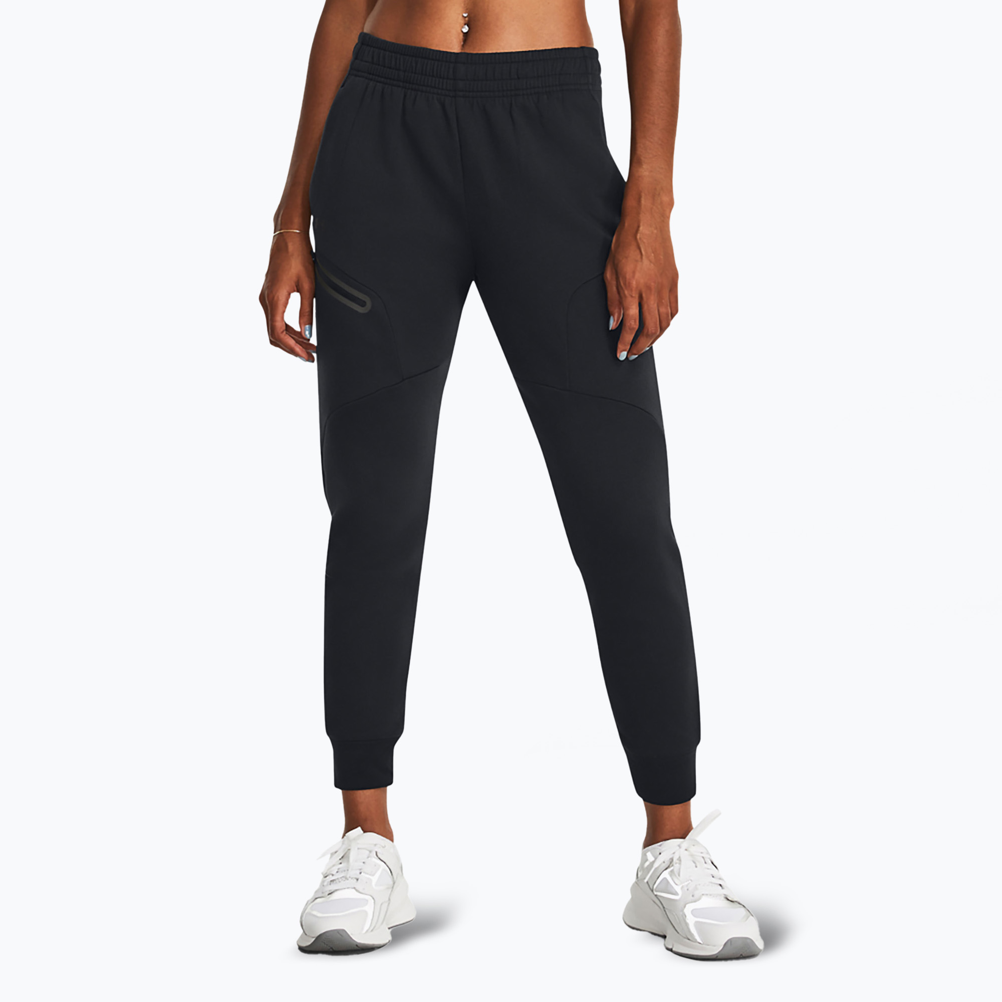 Spodnie damskie Under Armour Unstoppable Fleece Jogger black/black | WYSYŁKA W 24H | 30 DNI NA ZWROT