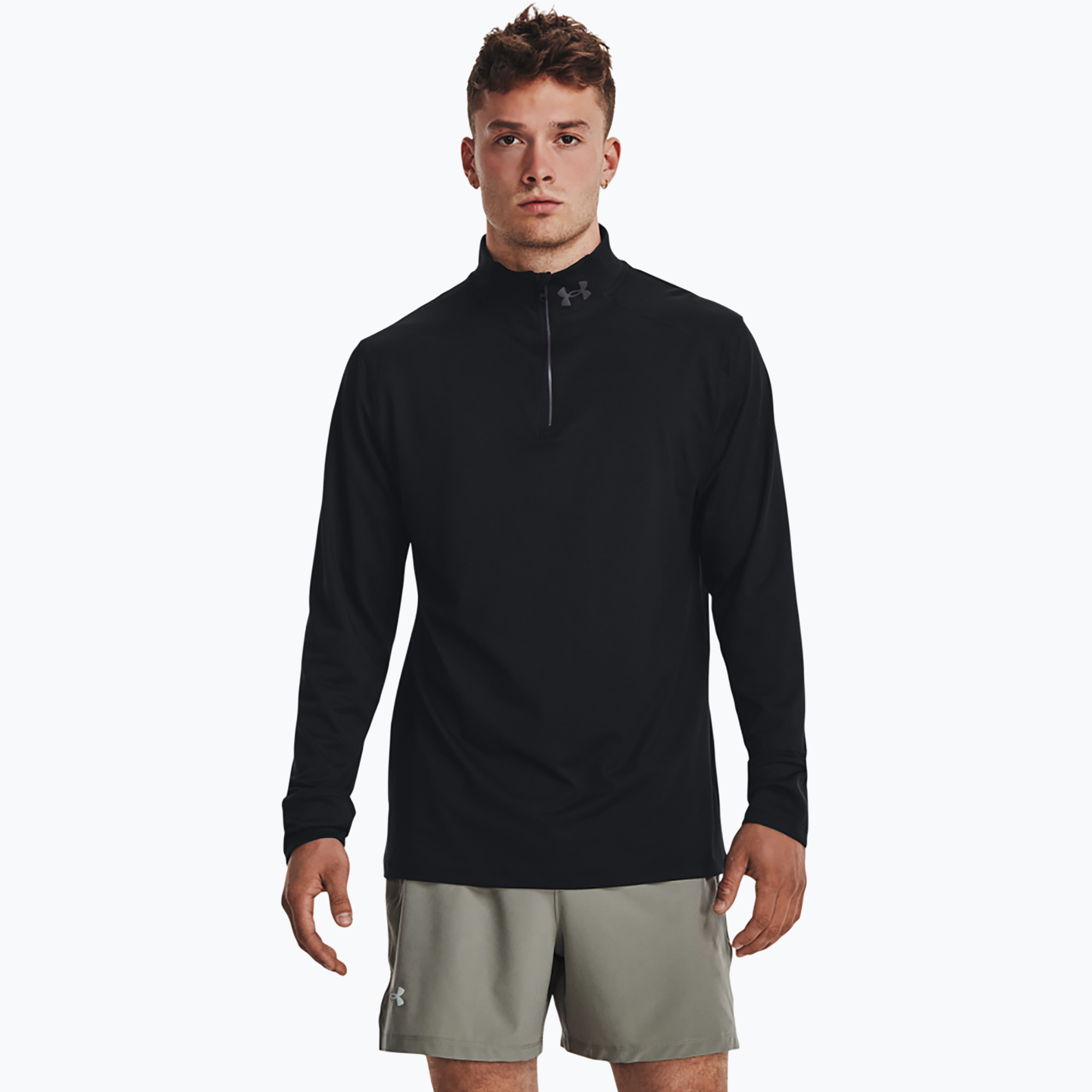 Longsleeve do biegania męski Under Armour Launch Pro 1/4 Zip black/black/reflective | WYSYŁKA W 24H | 30 DNI NA ZWROT