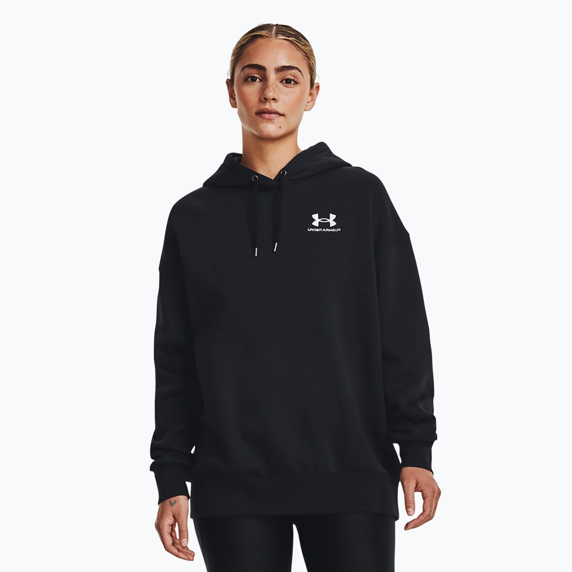 Bluza damska Under Armour Icon Fleece Hoodie black/white | WYSYŁKA W 24H | 30 DNI NA ZWROT