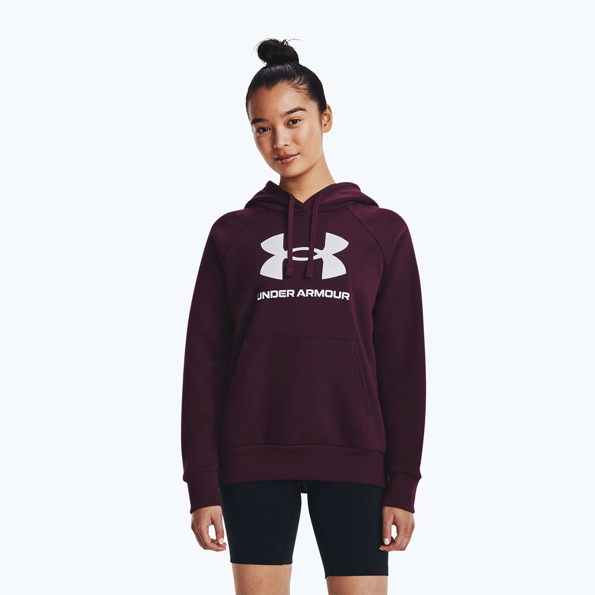 Bluza damska Under Armour Rival Fleece Big Logo Hoody  dark maroon/white | WYSYŁKA W 24H | 30 DNI NA ZWROT