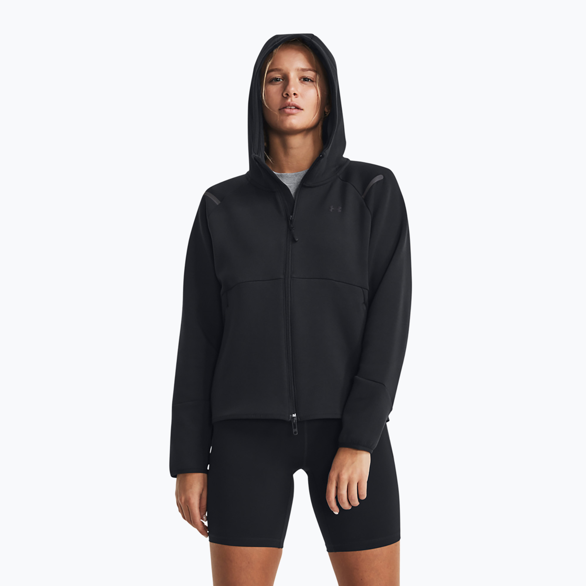 Bluza damska Under Armour Unstoppable Fleece FZ black/black | WYSYŁKA W 24H | 30 DNI NA ZWROT