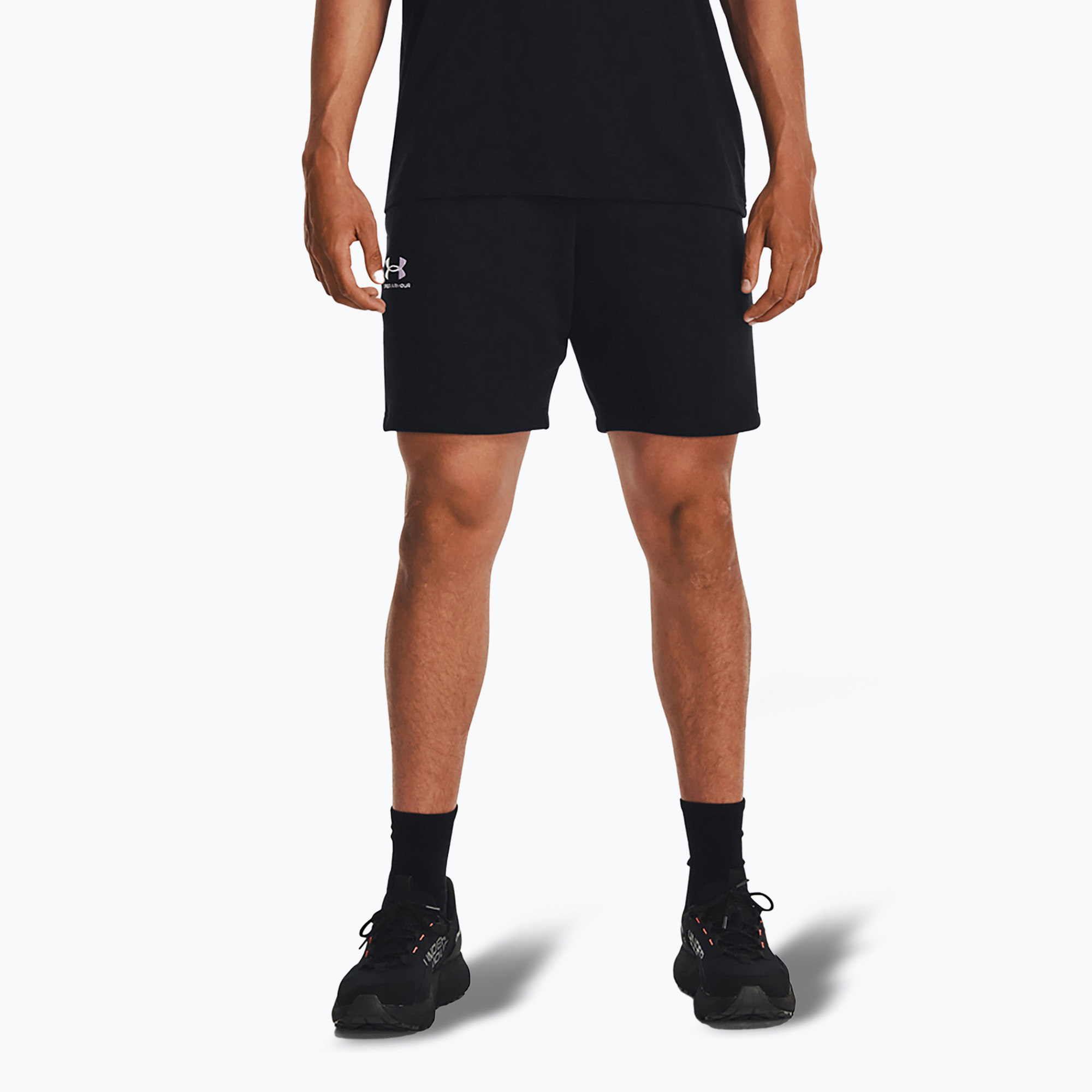 Spodenki męskie Under Armour Icon Fleece black/white 