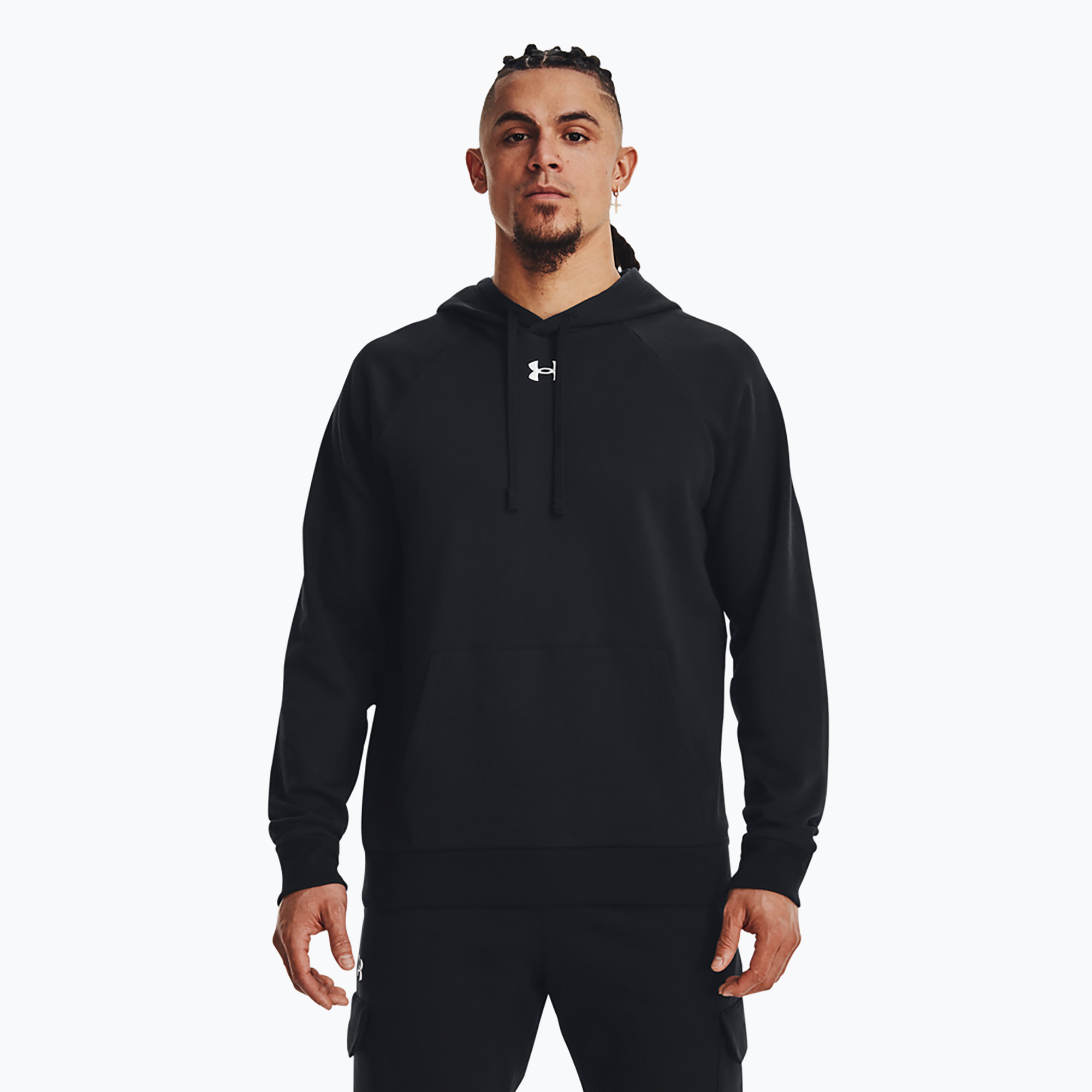 Bluza męska Under Armour Rival Fleece Hoodie black/white | WYSYŁKA W 24H | 30 DNI NA ZWROT