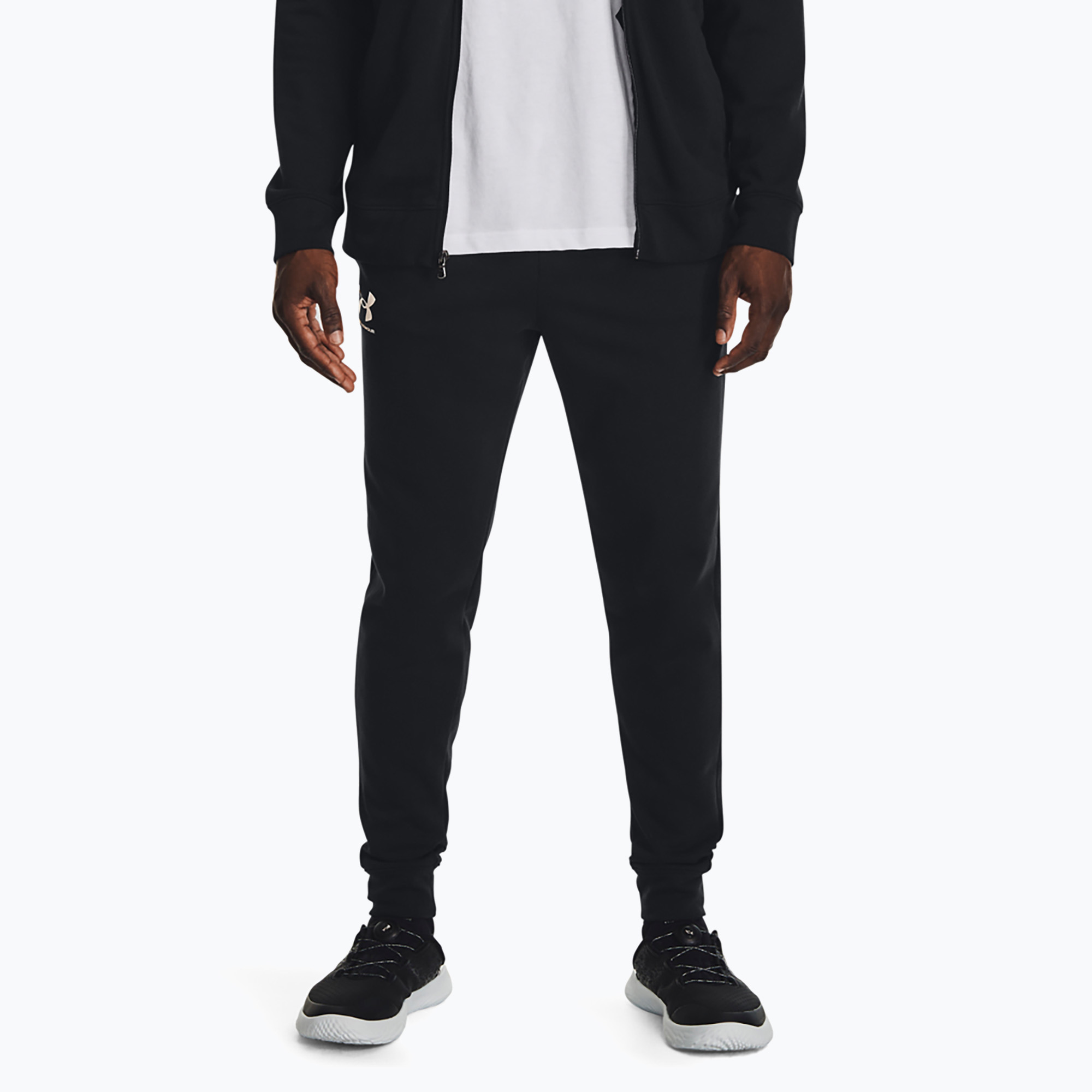 Spodnie męskie Under Armour Rival Terry Jogger black/onyx white | WYSYŁKA W 24H | 30 DNI NA ZWROT