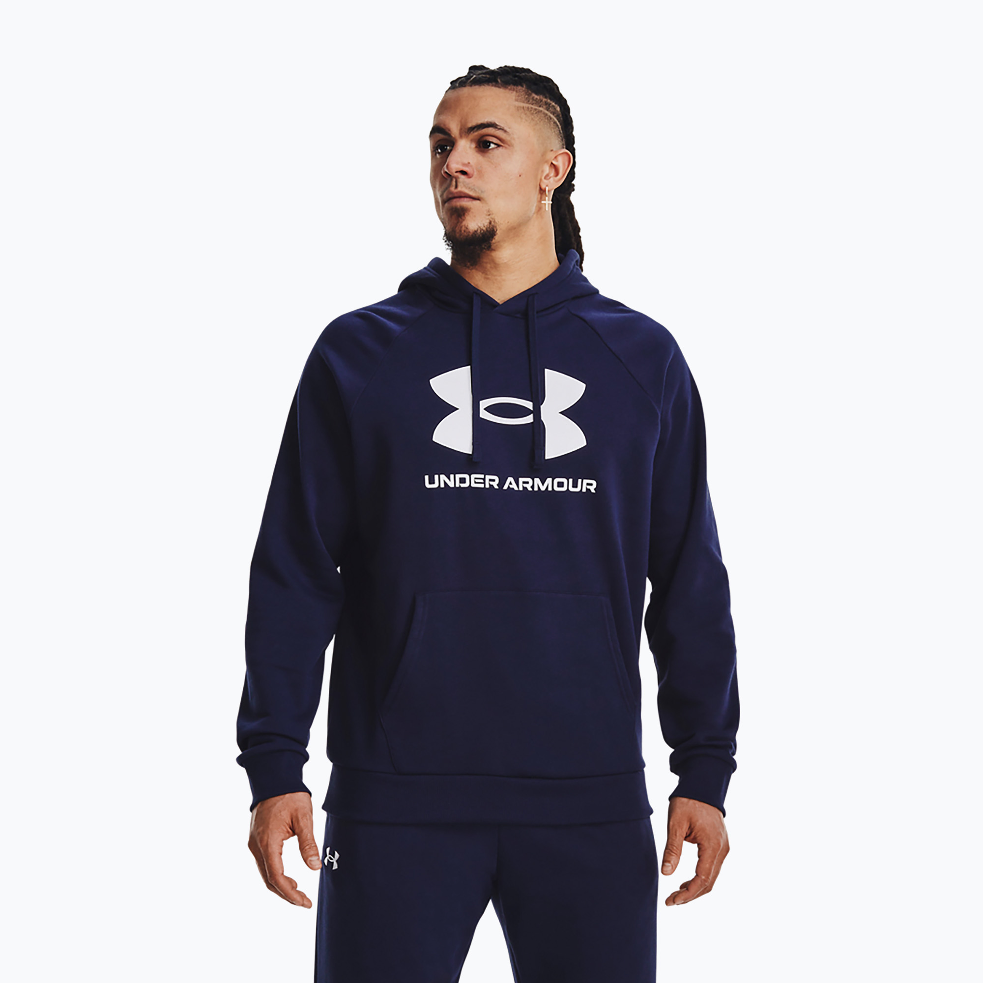 Bluza męska Under Armour Rival Fleece Logo HD midnight navy/white | WYSYŁKA W 24H | 30 DNI NA ZWROT