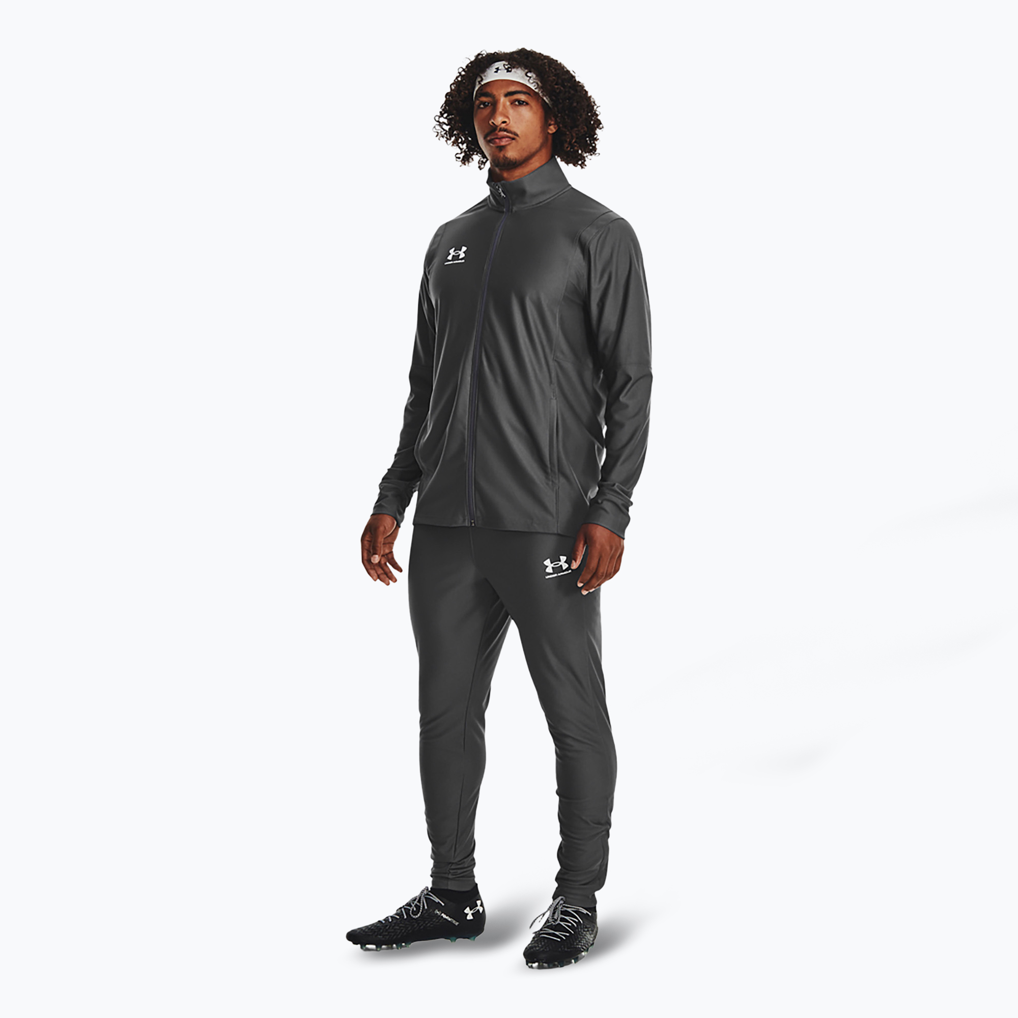 Zestaw piłkarski męski Under Armour Challenger Tracksuit castlerock/white | WYSYŁKA W 24H | 30 DNI NA ZWROT