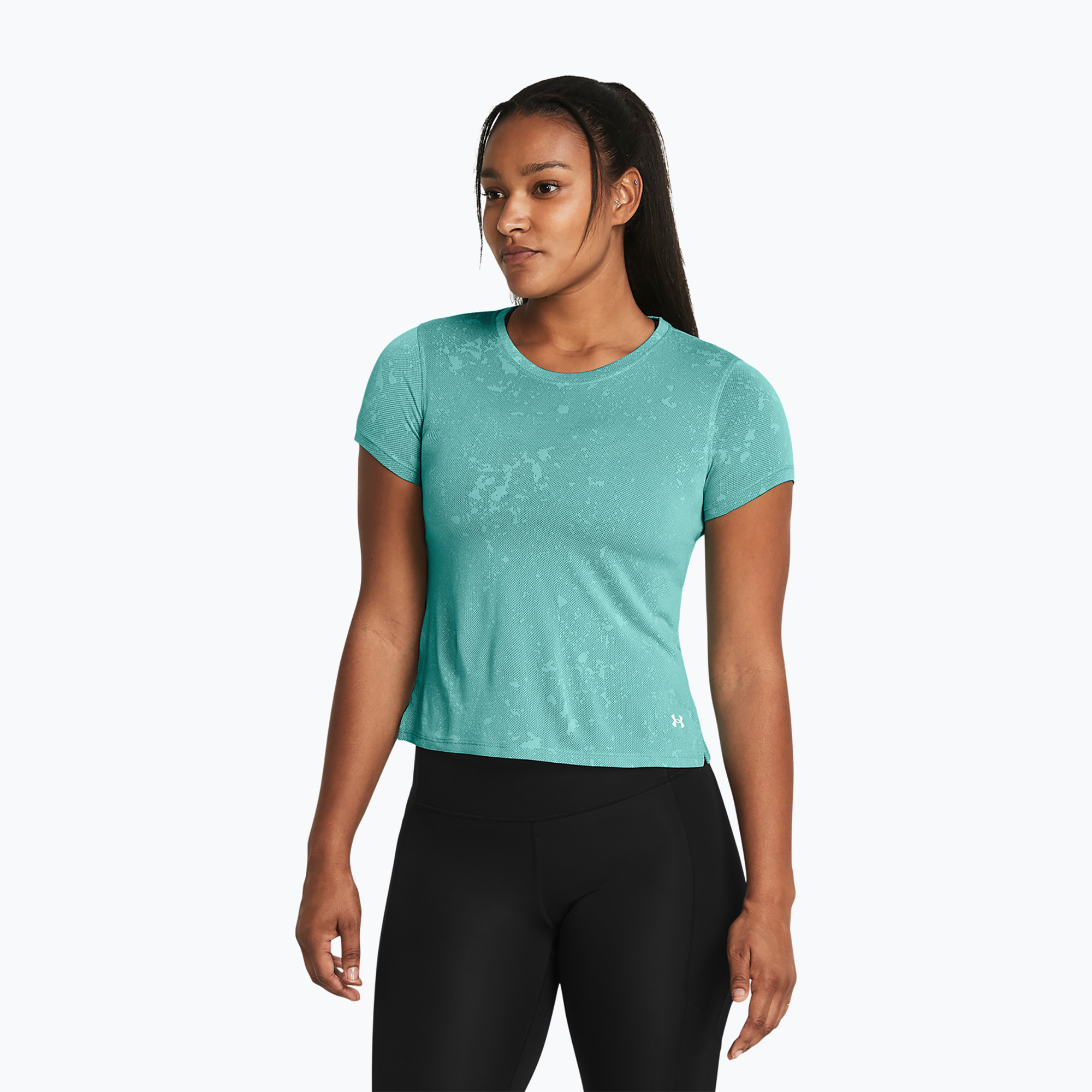 Koszulka do biegania damska Under Armour Streaker Splatter radial turquoise/reflective | WYSYŁKA W 24H | 30 DNI NA ZWROT