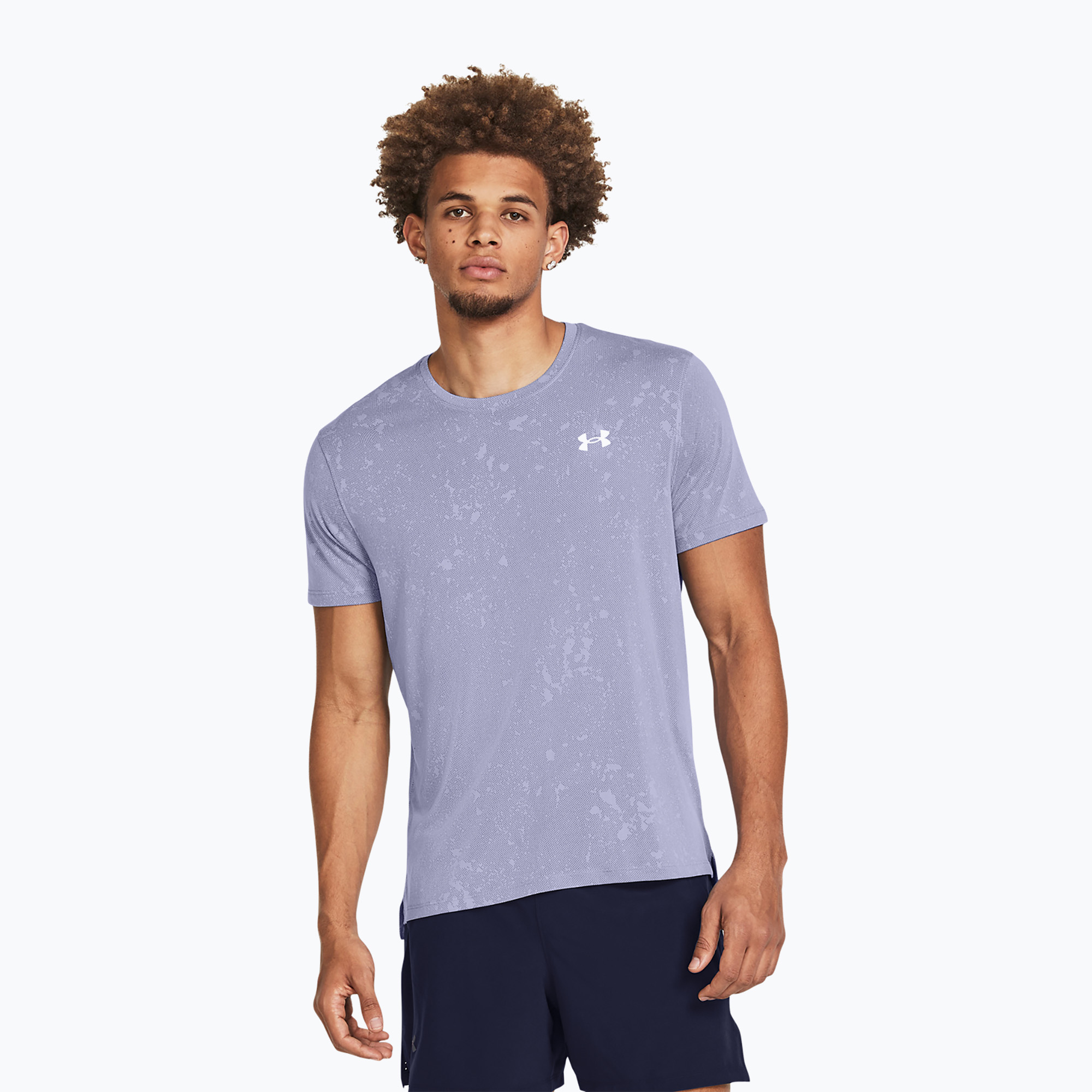 Koszulka do biegania męska Under Armour Streaker Splatter celeste/ starlight/reflective | WYSYŁKA W 24H | 30 DNI NA ZWROT