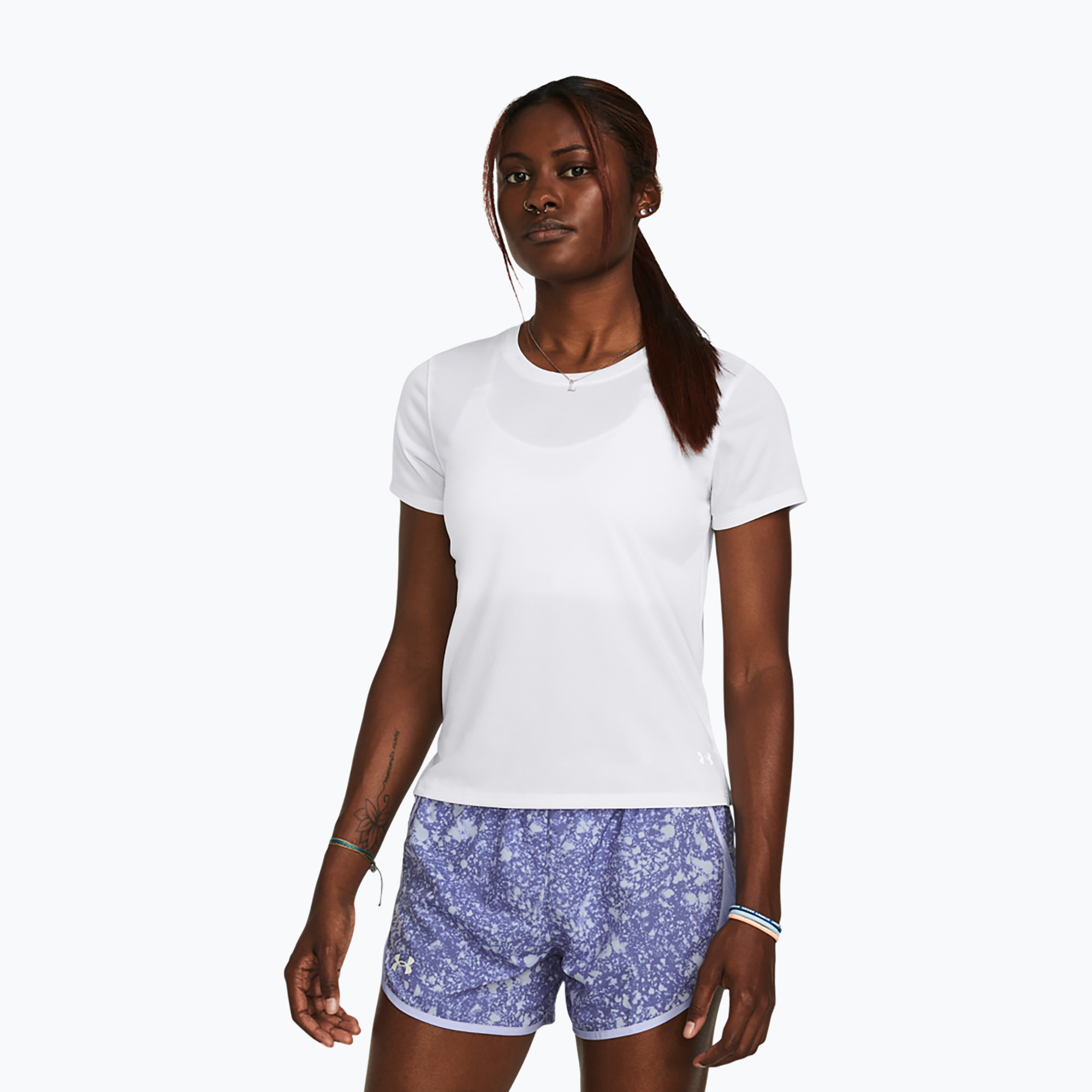 Koszulka do biegania damska Under Armour Launch white/reflective | WYSYŁKA W 24H | 30 DNI NA ZWROT