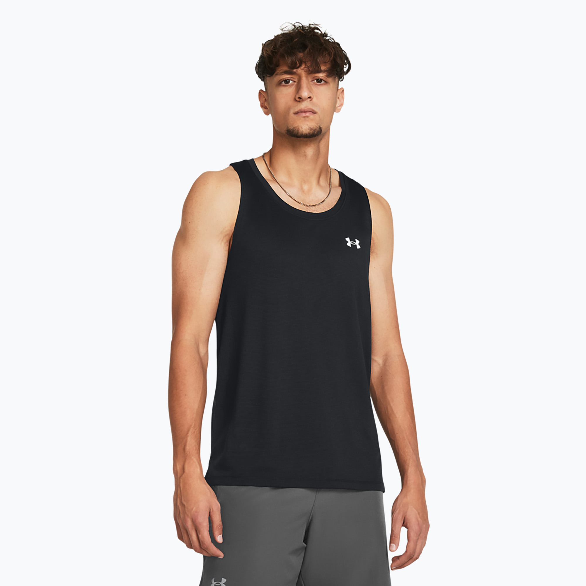 Tank top do biegania męski Under Armour Launch Singlet black/reflective | WYSYŁKA W 24H | 30 DNI NA ZWROT