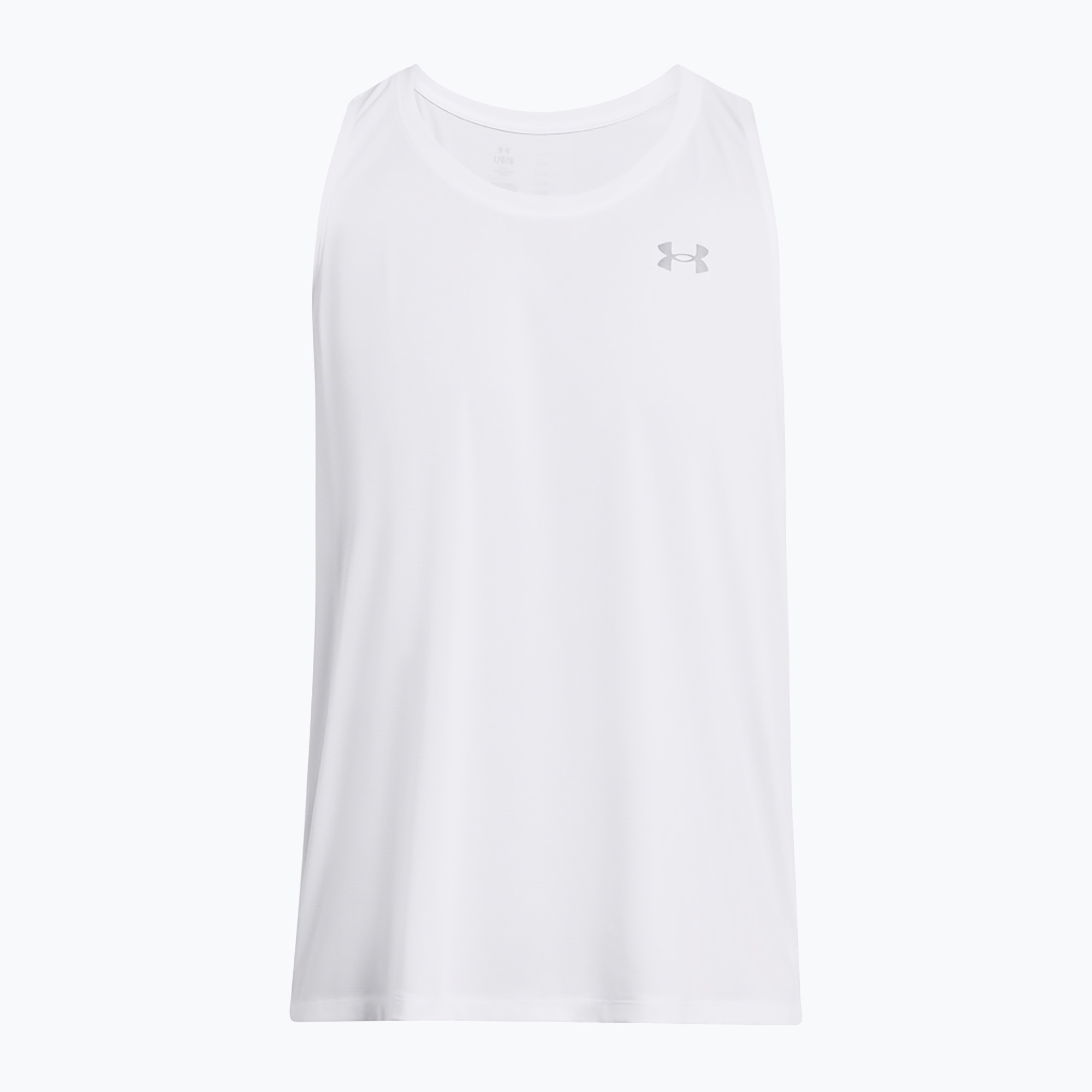 Tank top do biegania męski Under Armour Launch Singlet white/reflective | WYSYŁKA W 24H | 30 DNI NA ZWROT