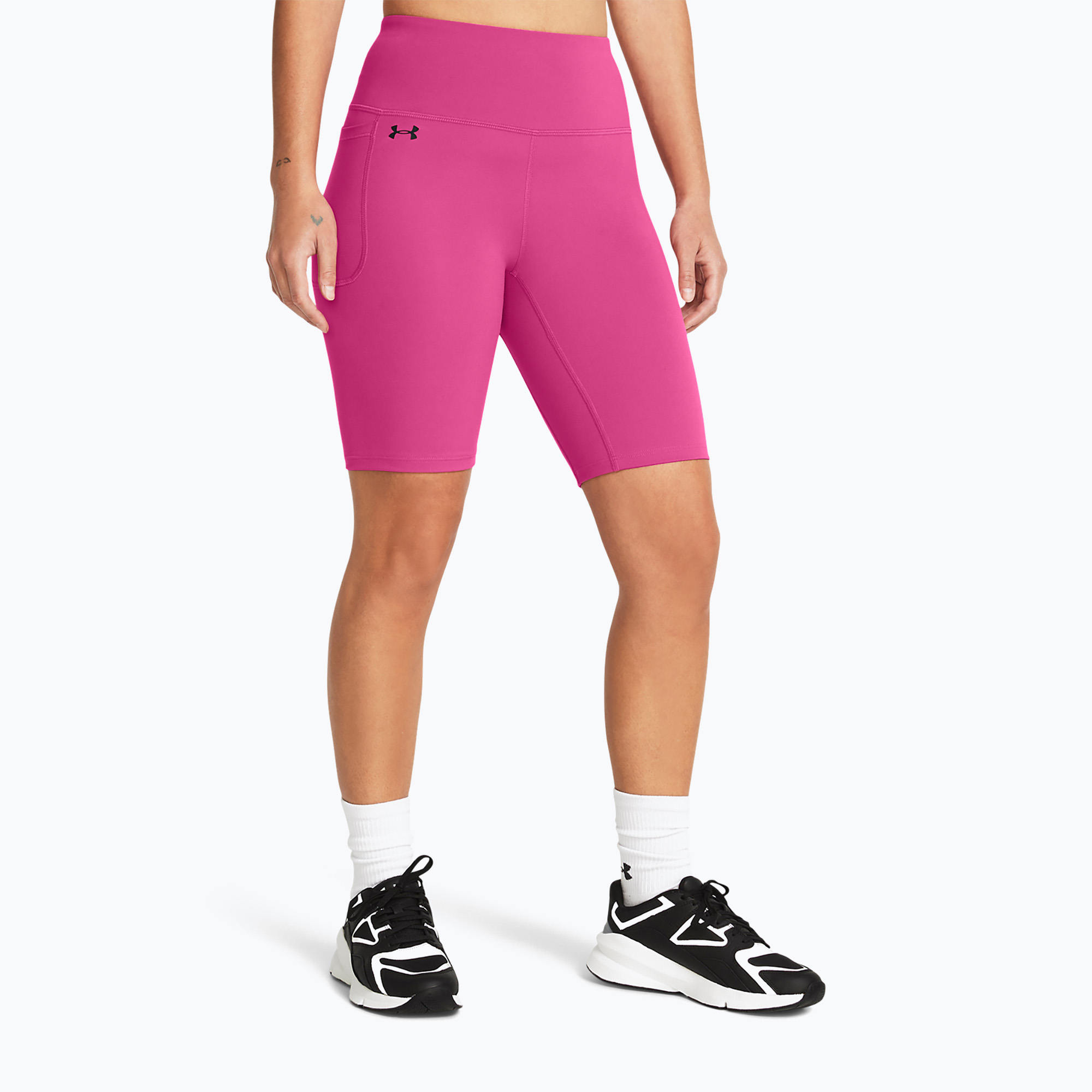 Spodenki treningowe damskie Under Armour Motion Bike Short astro pink/black | WYSYŁKA W 24H | 30 DNI NA ZWROT