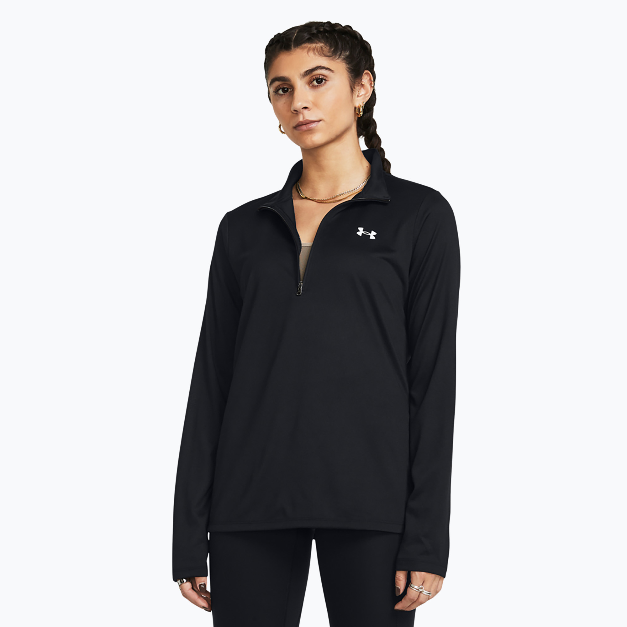 Bluza damska Under Armour Tech 1/2 Zip Solid black/white 
