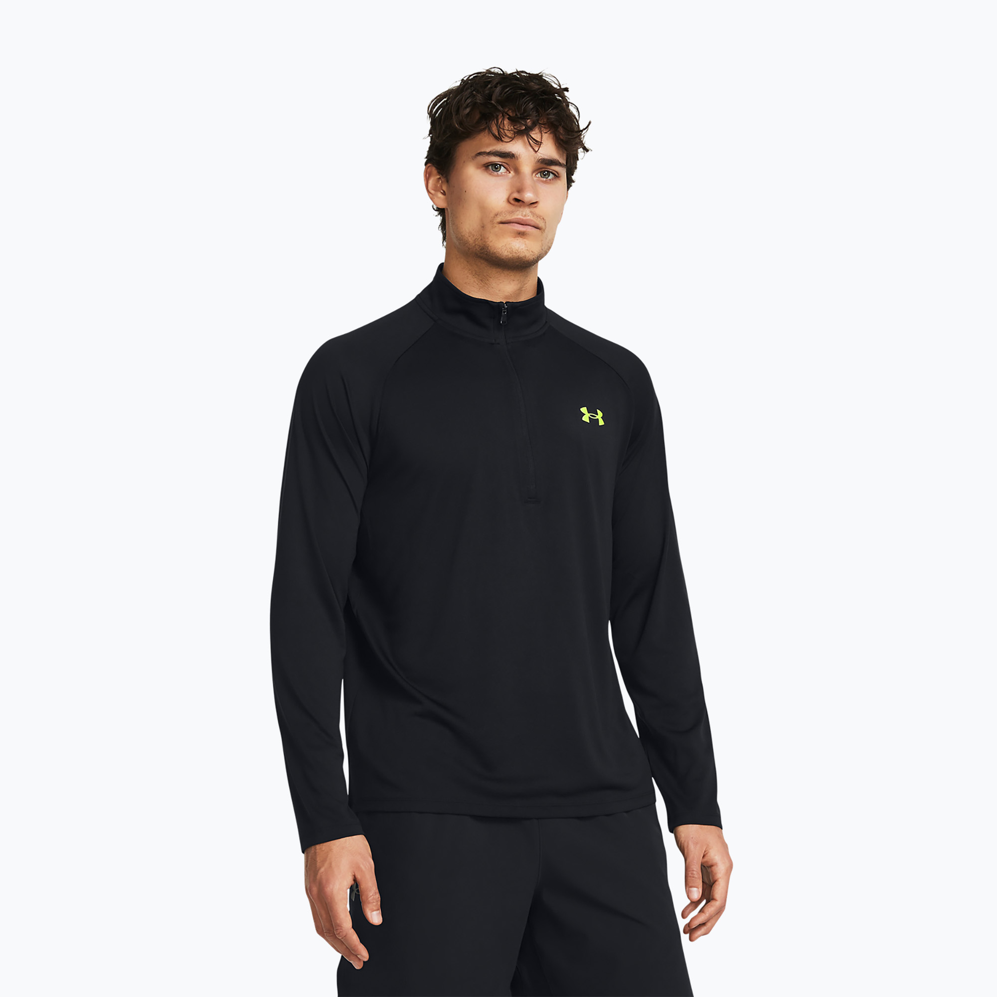 Bluza męska Under Armour Tech 2.0 1/2 Zip black/high vis yellow | WYSYŁKA W 24H | 30 DNI NA ZWROT