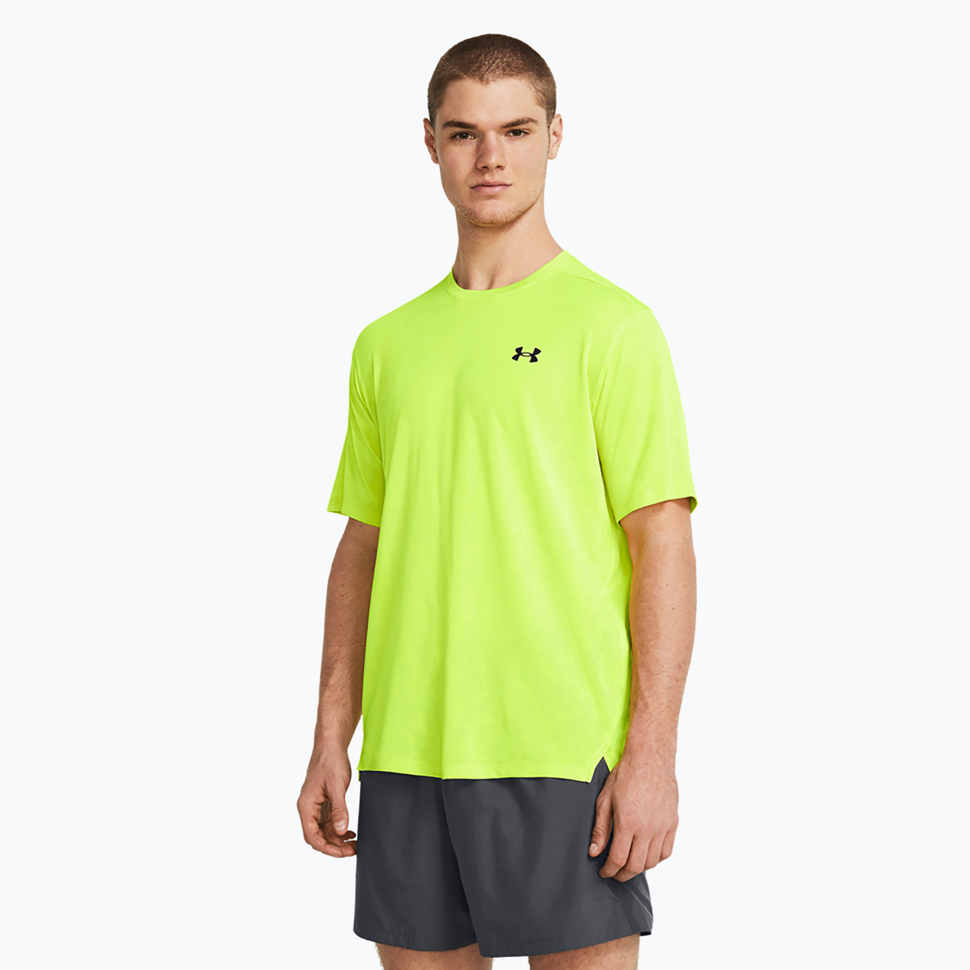 Koszulka treningowa męska Under Armour Tech Vent Geode high vis yellow/black | WYSYŁKA W 24H | 30 DNI NA ZWROT