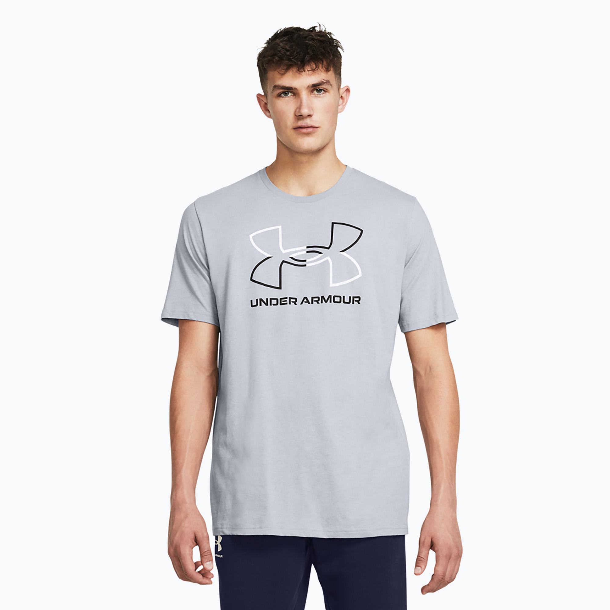 Koszulka treningowa męska Under Armour GL Foundation Update mod gray medium heather/black | WYSYŁKA W 24H | 30 DNI NA ZWROT