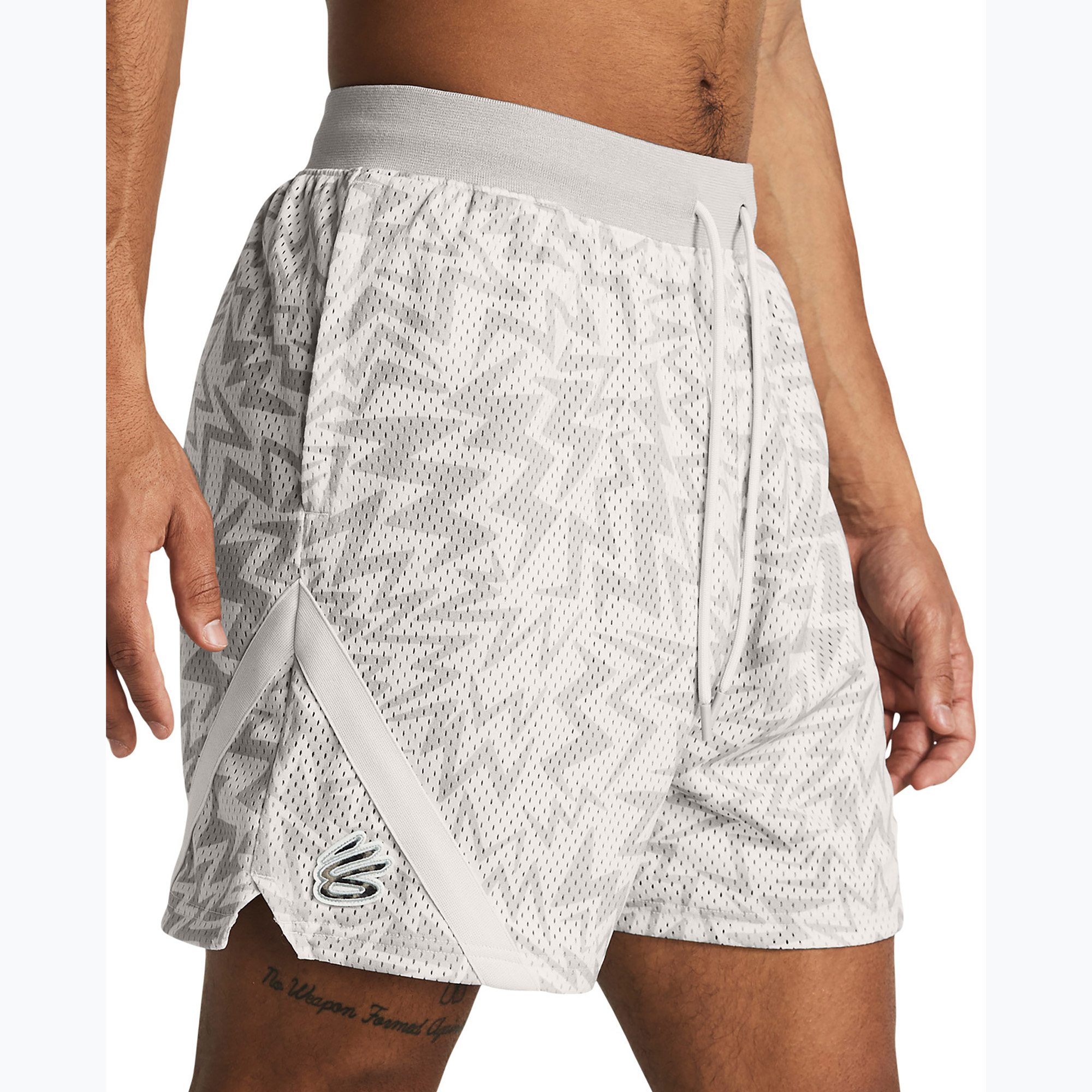 Spodenki koszykarskie męskie Under Armour Curry Mesh Short white clay/mod gray | WYSYŁKA W 24H | 30 DNI NA ZWROT