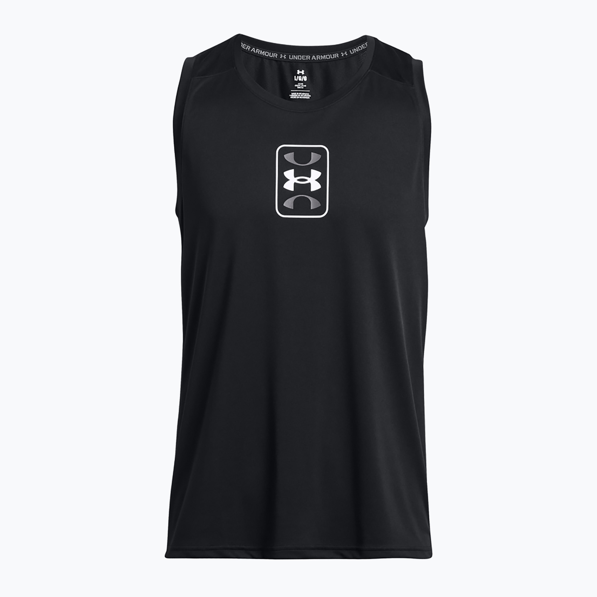 Koszulka koszykarska męska Under Armour Baseline Performance Tank black/black/white | WYSYŁKA W 24H | 30 DNI NA ZWROT