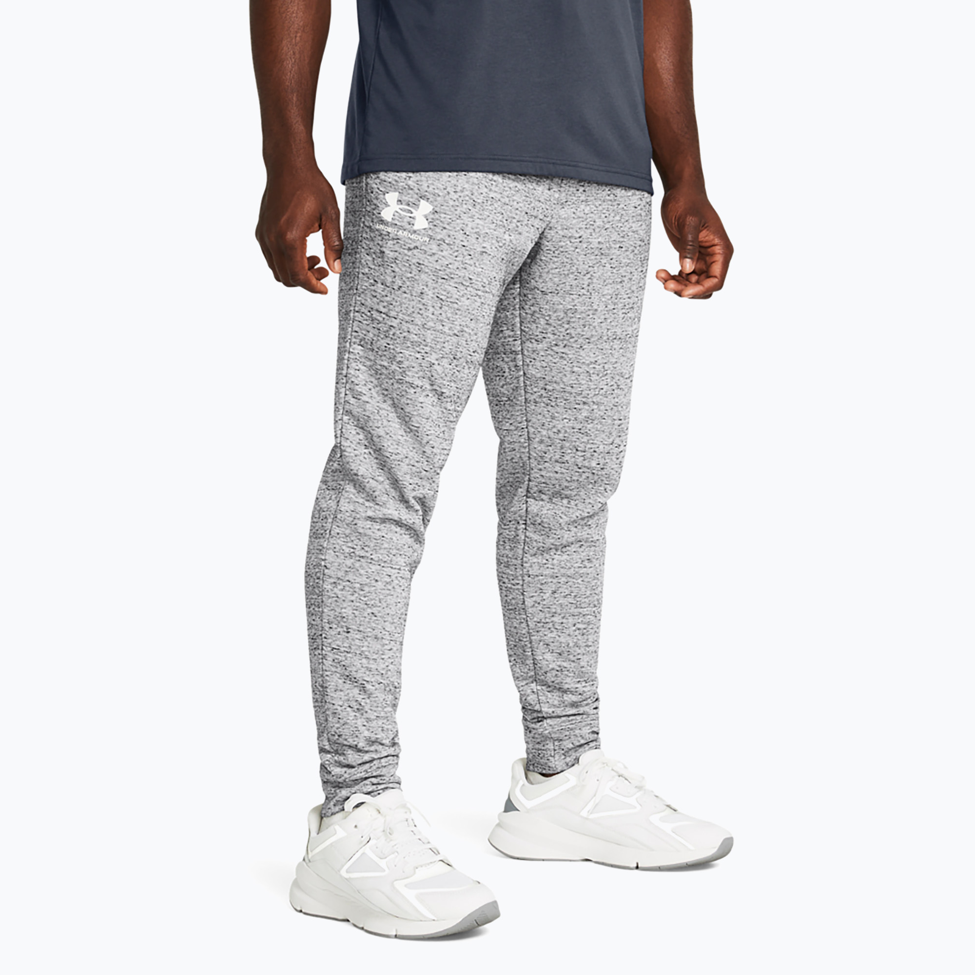 Spodnie męskie Under Armour Rival Terry Jogger mod gray light heather/onyx white | WYSYŁKA W 24H | 30 DNI NA ZWROT